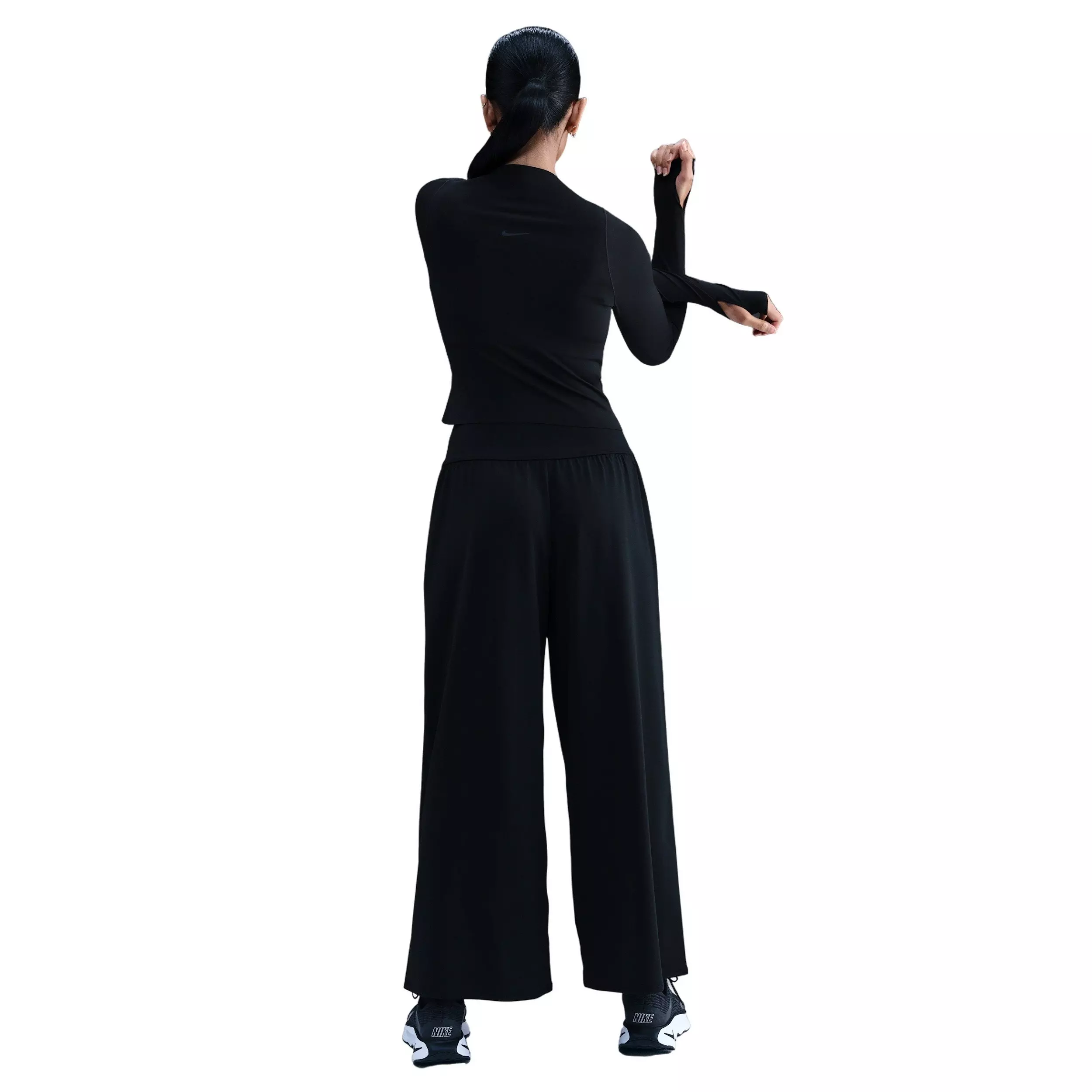 Nike Women's One Relaxed Dri-FIT High-Waisted Pants - Black - BLACK