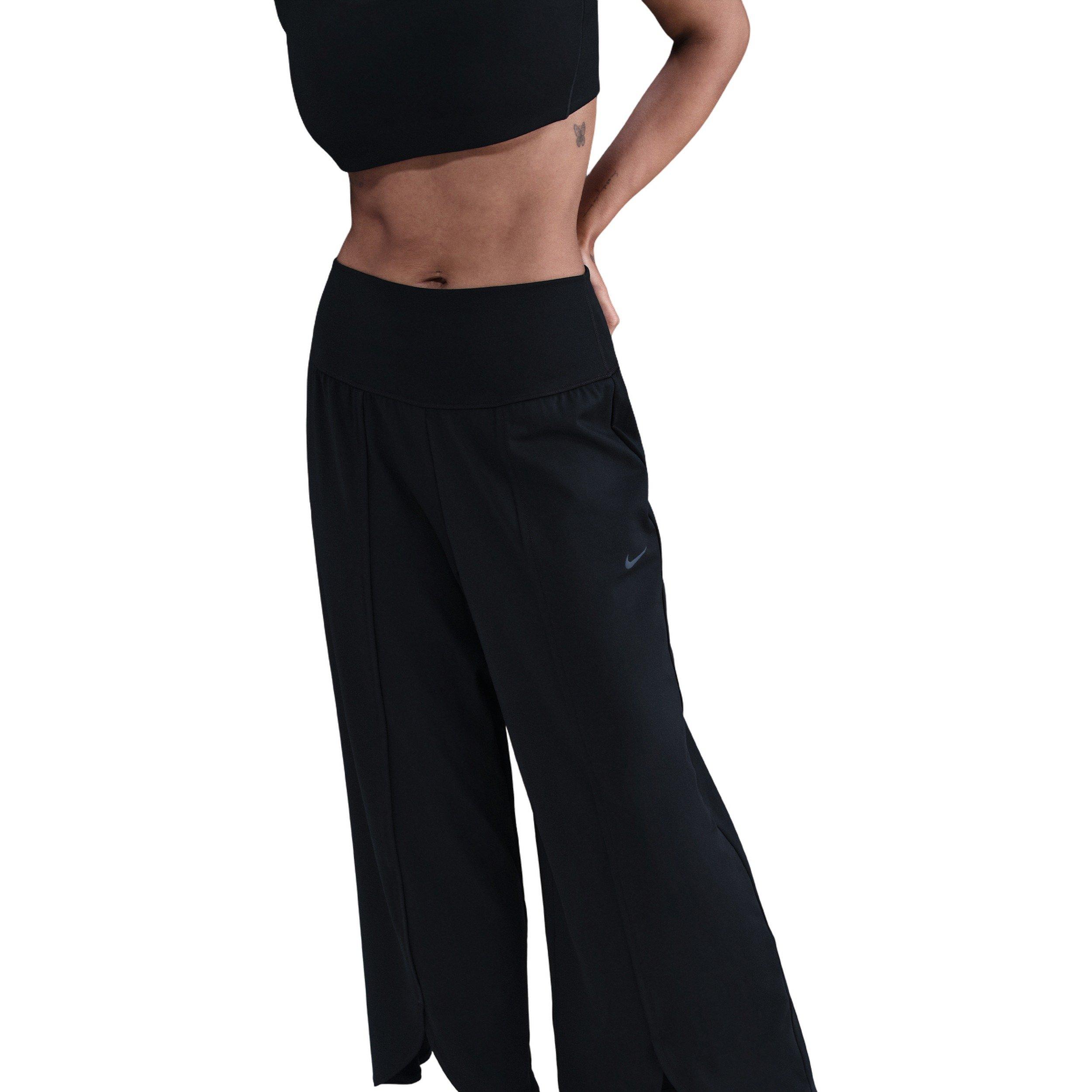 Nike Women's One Relaxed Dri-FIT High-Waisted Pants - Black - BLACK Thumbnail View 3