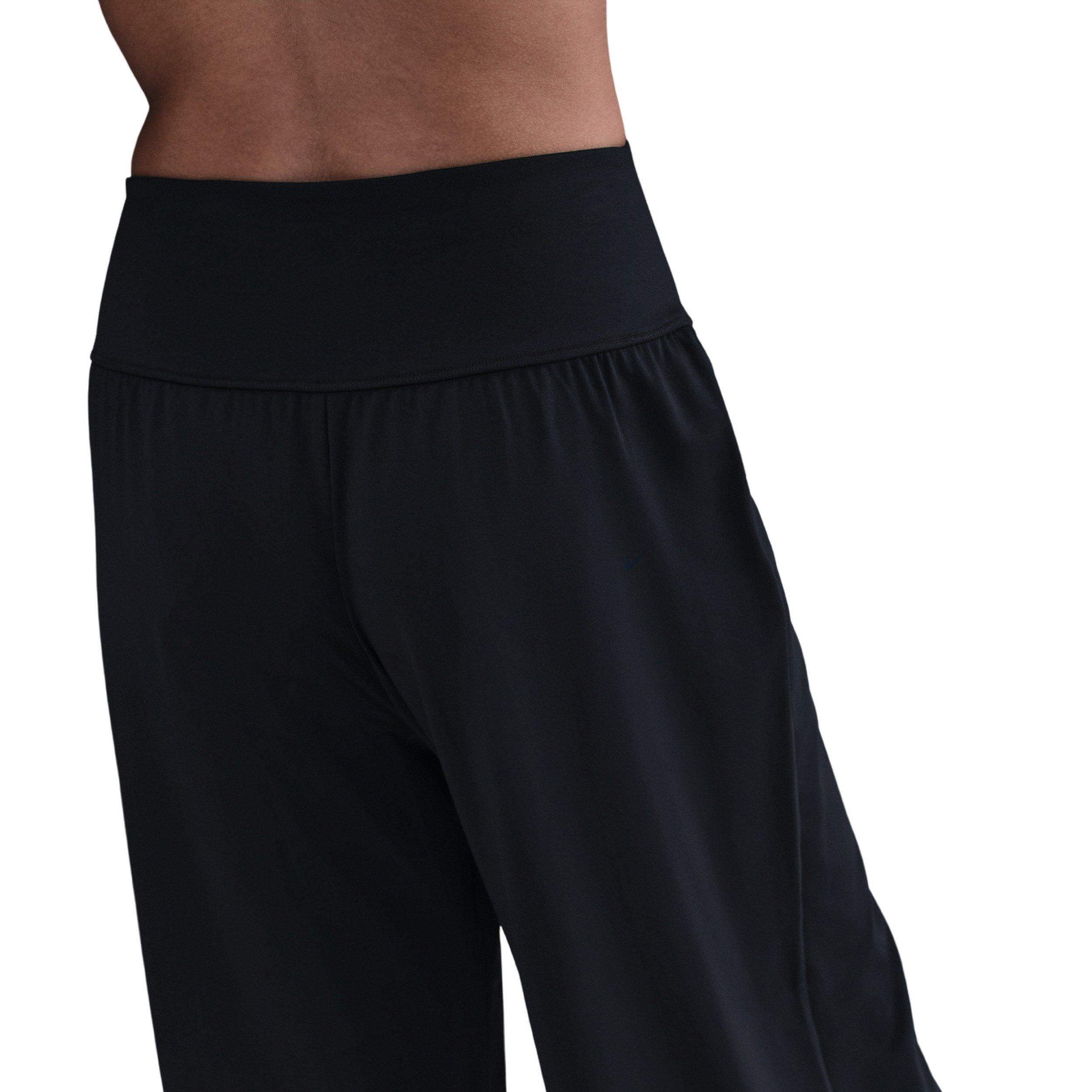 Nike Women's One Relaxed Dri-FIT High-Waisted Pants - Black - BLACK Thumbnail View 4