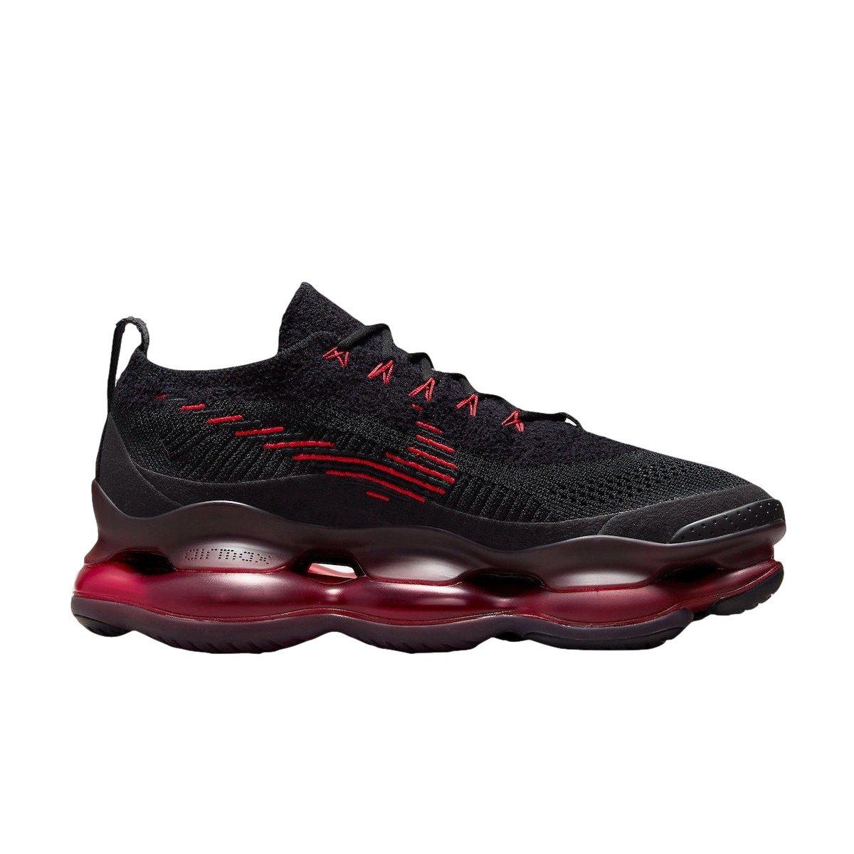Nike Air Max Scorpion Flyknit "Black/Black/University Red/University Red" Men's Shoe - BLACK/BLACK/RED/RED Thumbnail View 1