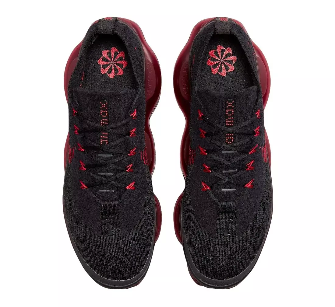 Nike Air Max Scorpion Flyknit "Black/Black/University Red/University Red" Men's Shoe - BLACK/BLACK/RED/RED