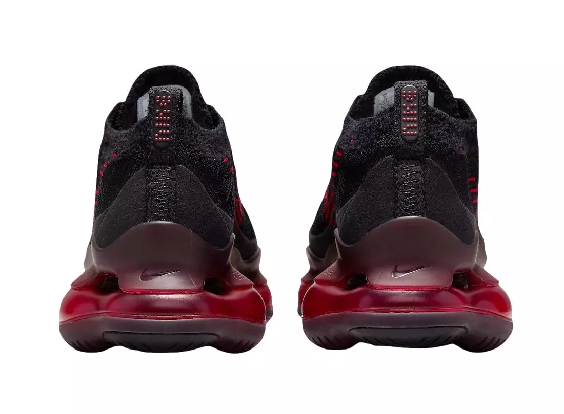 Nike Air Max Scorpion Flyknit "Black/Black/University Red/University Red" Men's Shoe - BLACK/BLACK/RED/RED