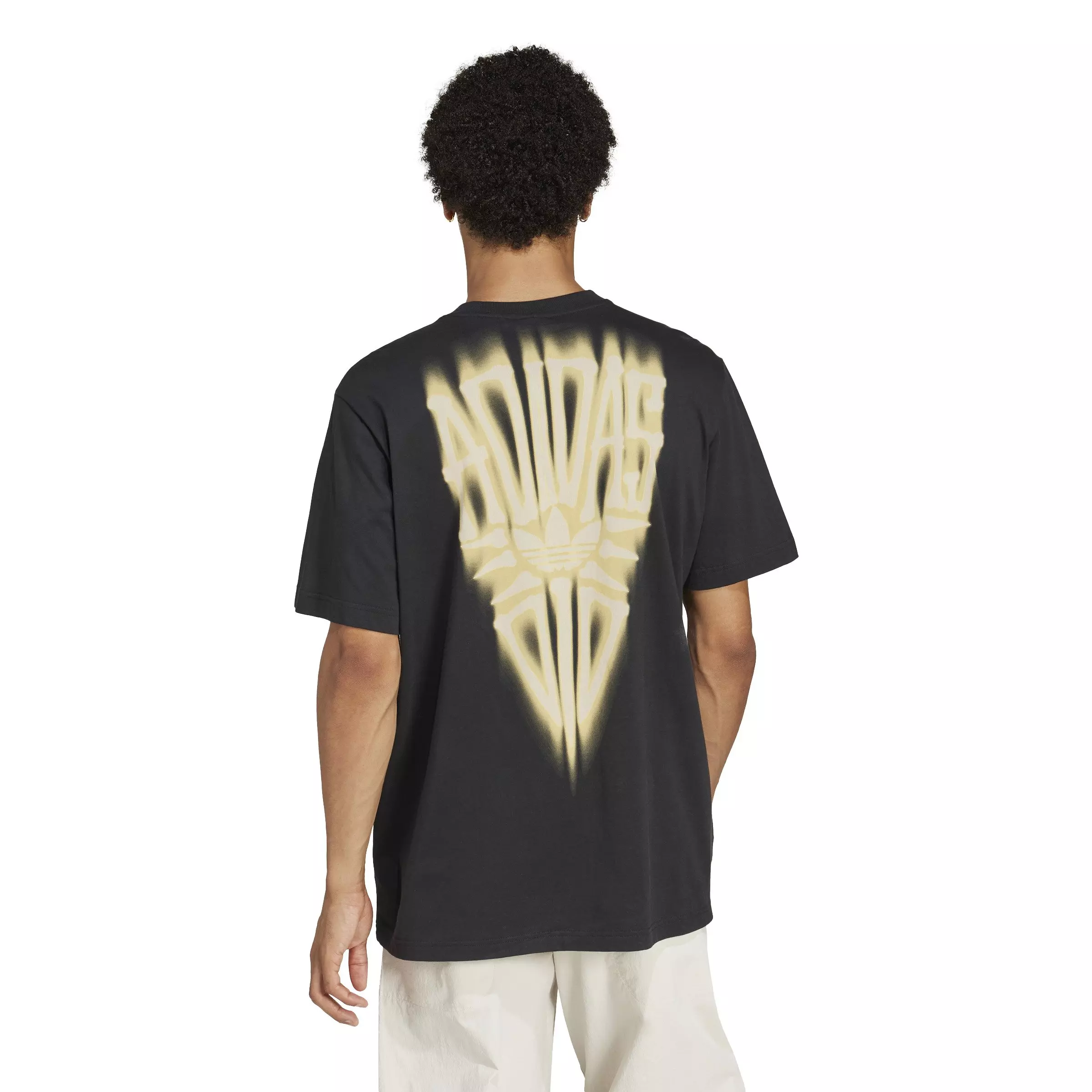 adidas Originals Men's Skeleton Back Tee-Black - BLACK