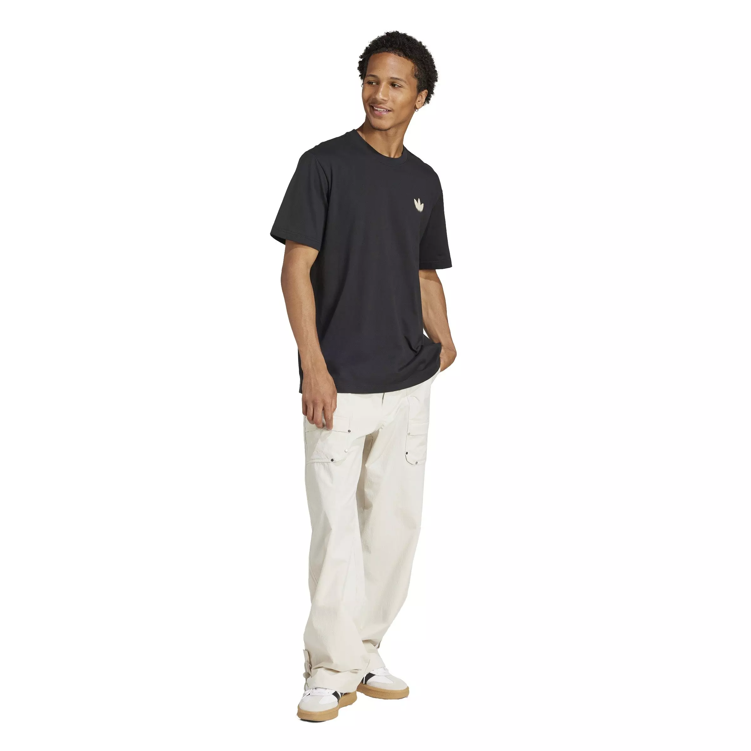 adidas Originals Men's Skeleton Back Tee-Black - BLACK