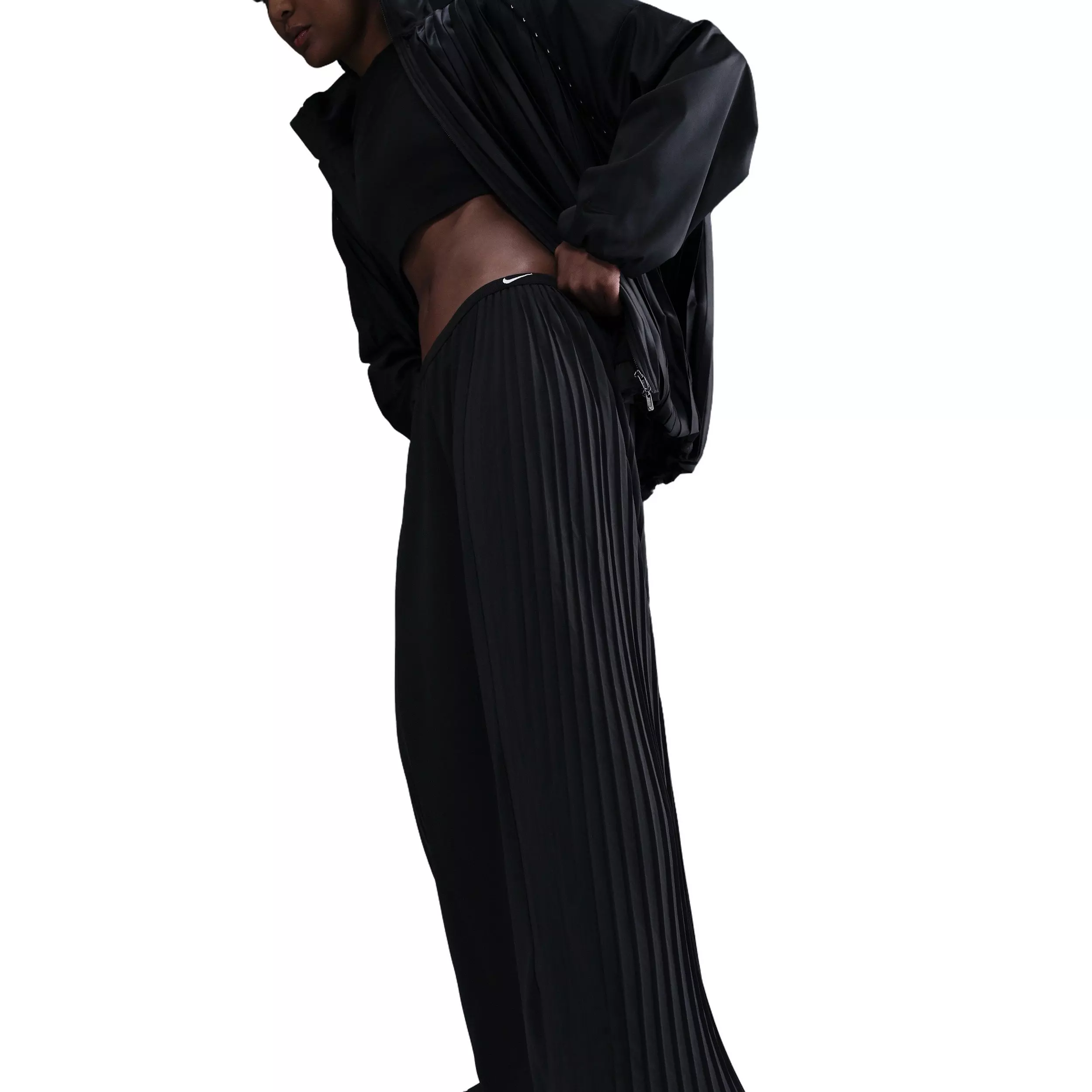 Nike Women's Sportswear Pleated Trousers - Black - BLACK