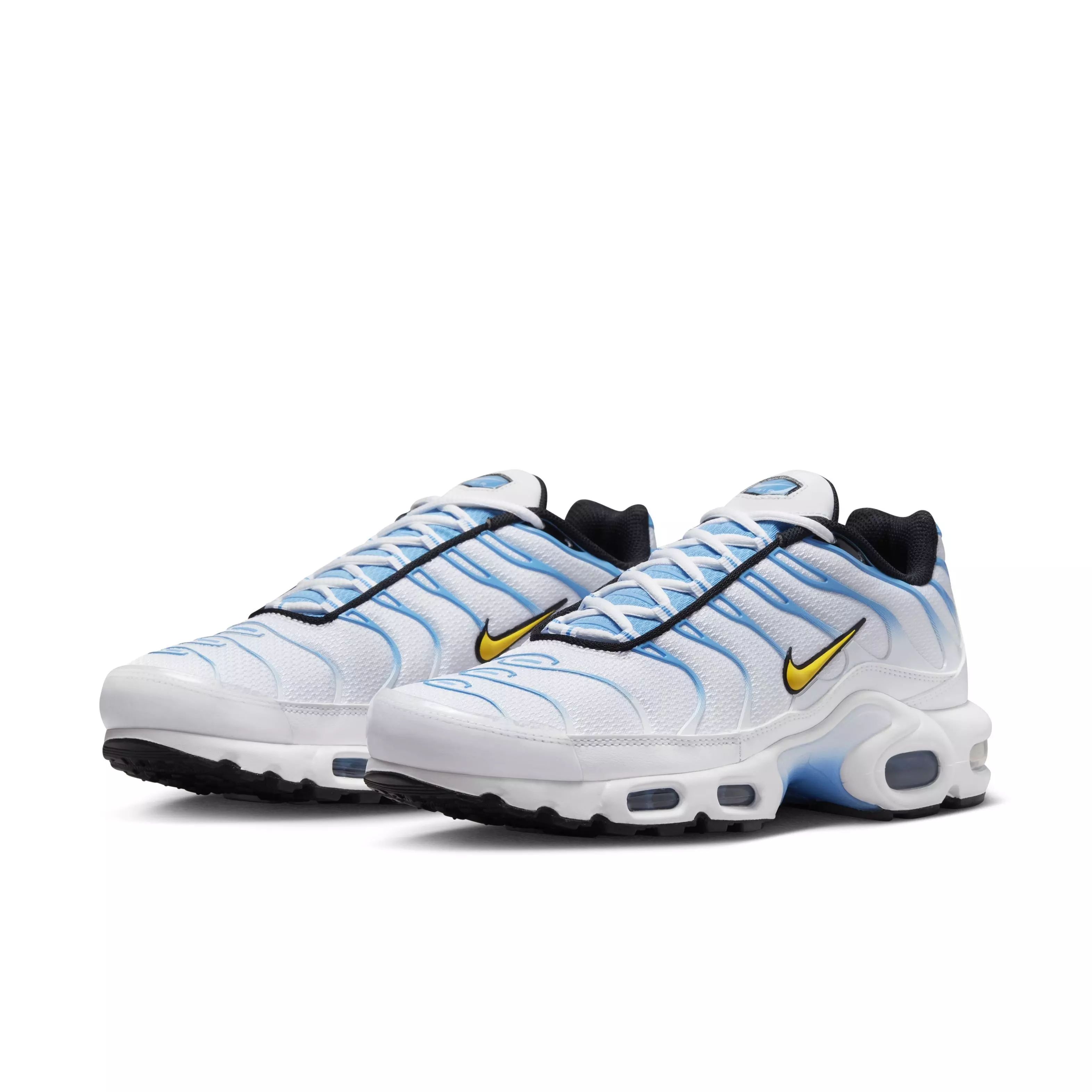Nike Air Max Plus "White/University Blue/Black/University Gold" Men's Shoe - WHITE/BLUE/BLACK/GOLD
