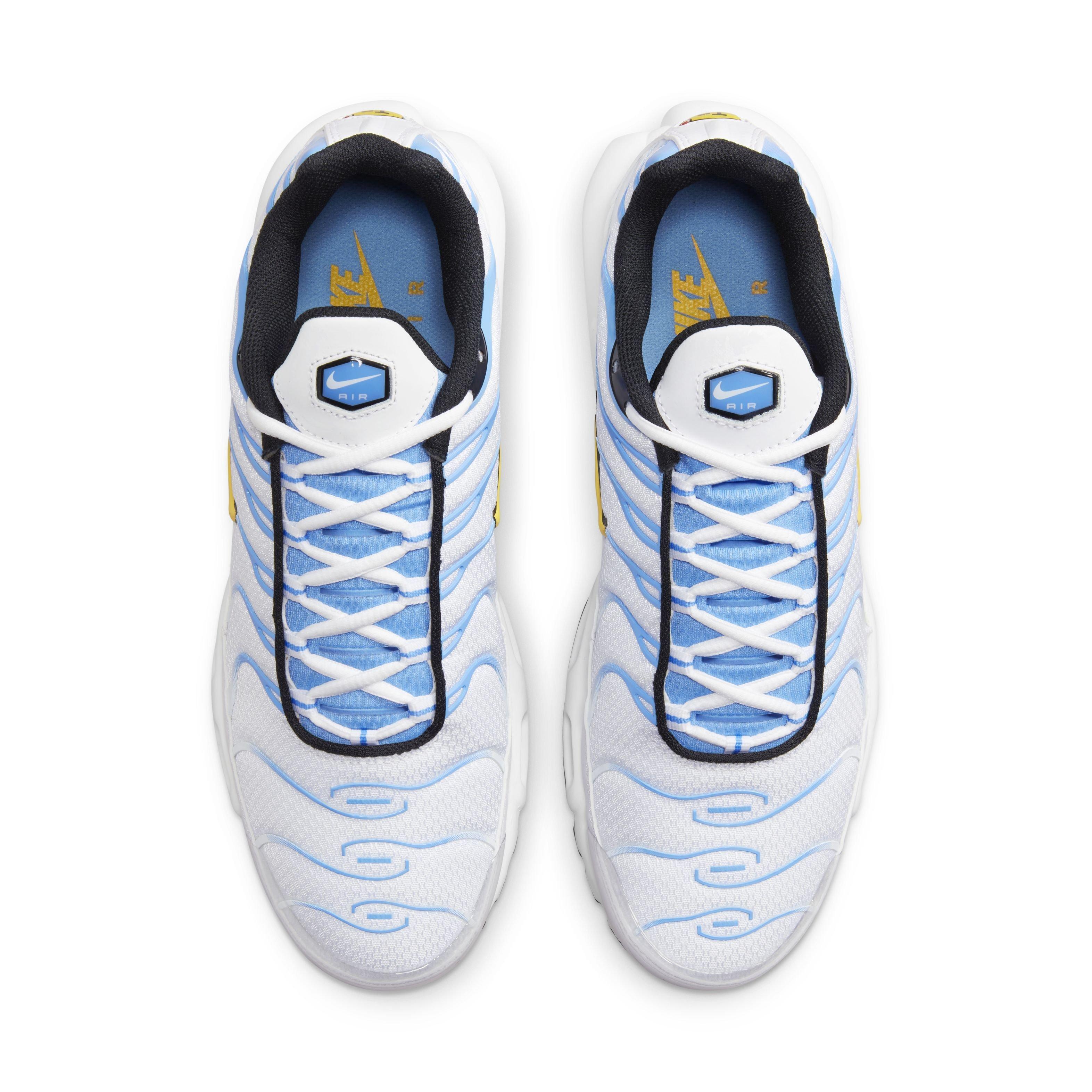 Nike Air Max Plus "White/University Blue/Black/University Gold" Men's Shoe - WHITE/BLUE/BLACK/GOLD Thumbnail View 4