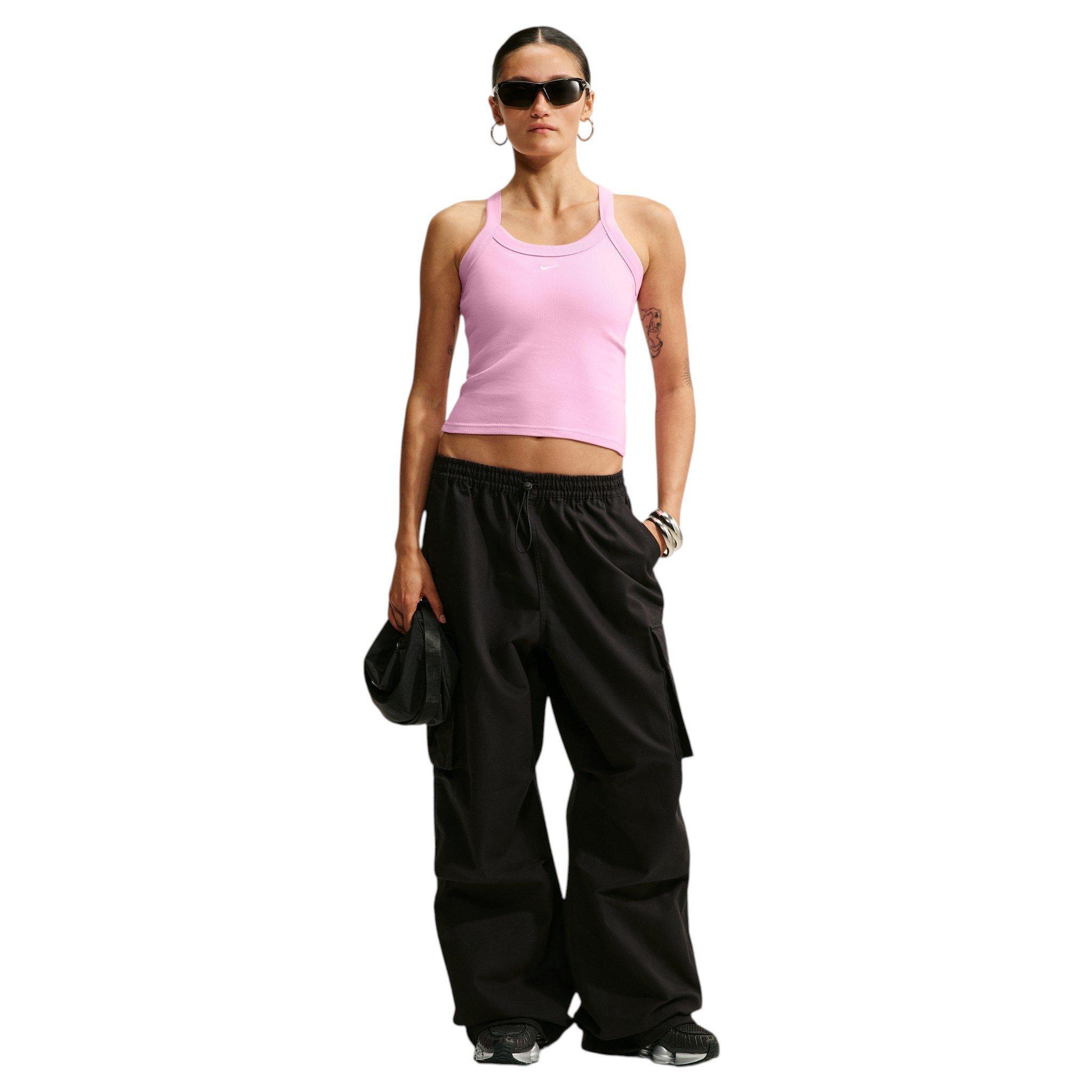 Nike Women's Sportswear Chill Knit Tight Mini-Rib Tank Top - Pink - PINK