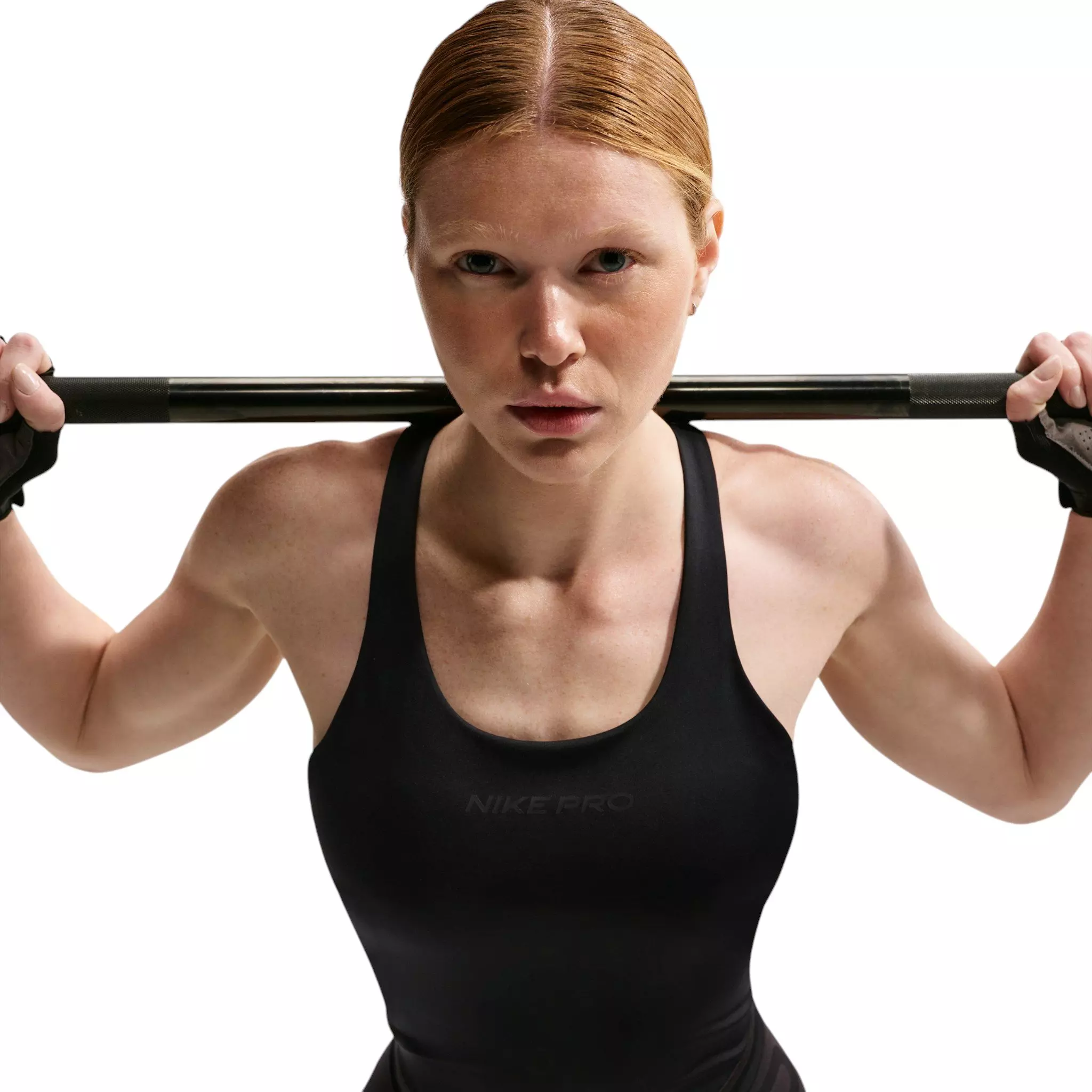 Nike Women's Pro Sculpt Med-Support Padded Sports Bra Tank - Black - BLACK