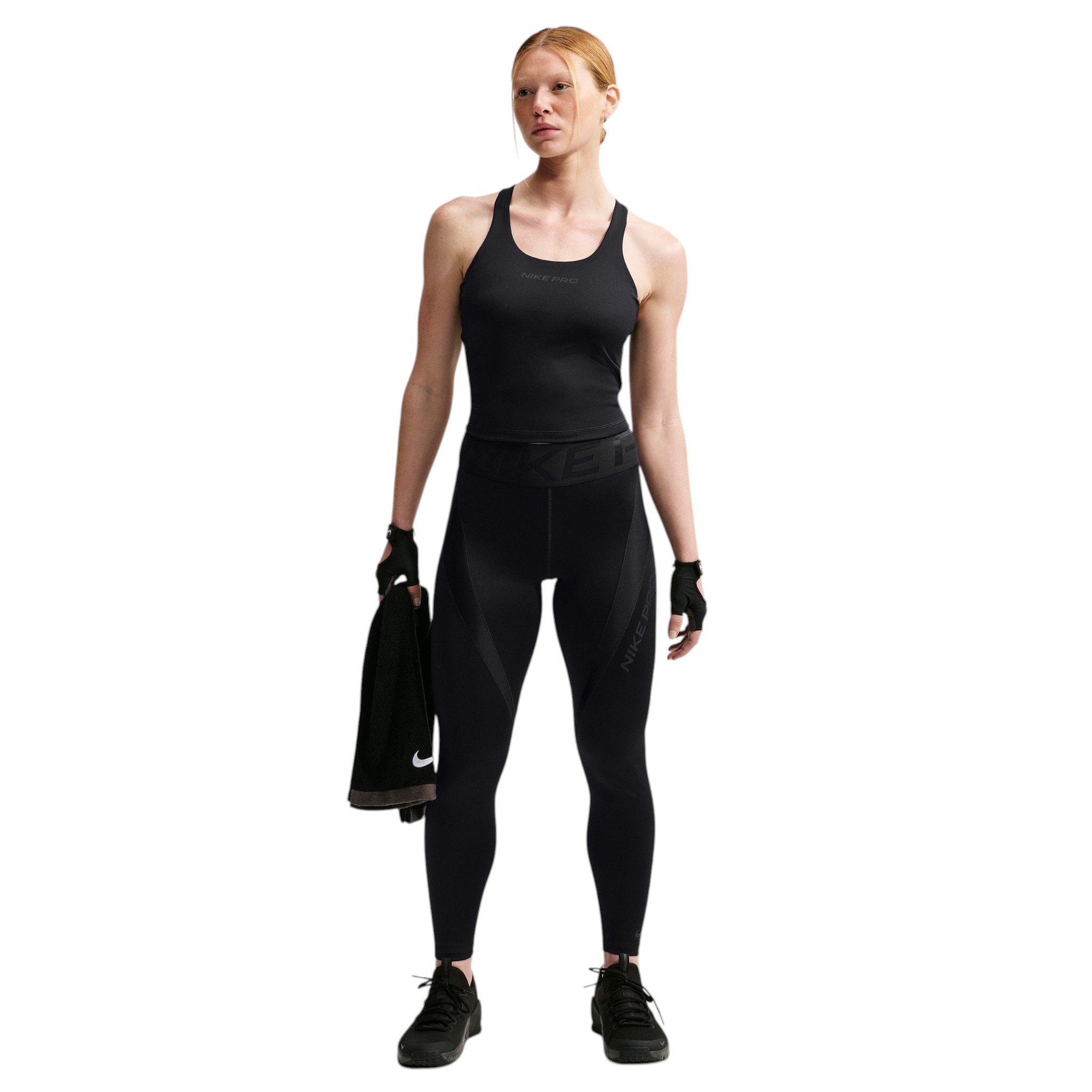 Nike Women's Pro Sculpt Med-Support Padded Sports Bra Tank - Black - BLACK