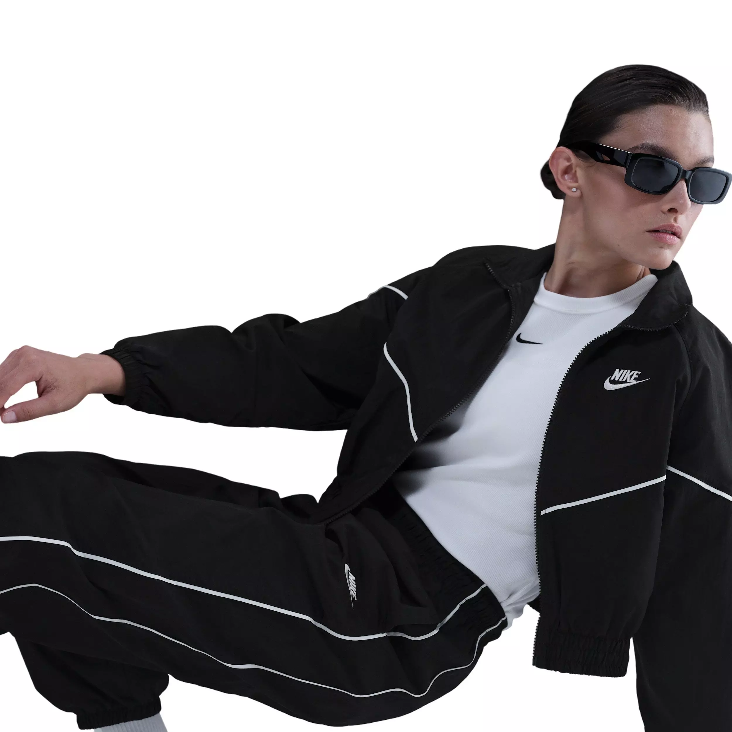 Nike Women's Sportswear Windrunner Woven Pants - Black - BLACK