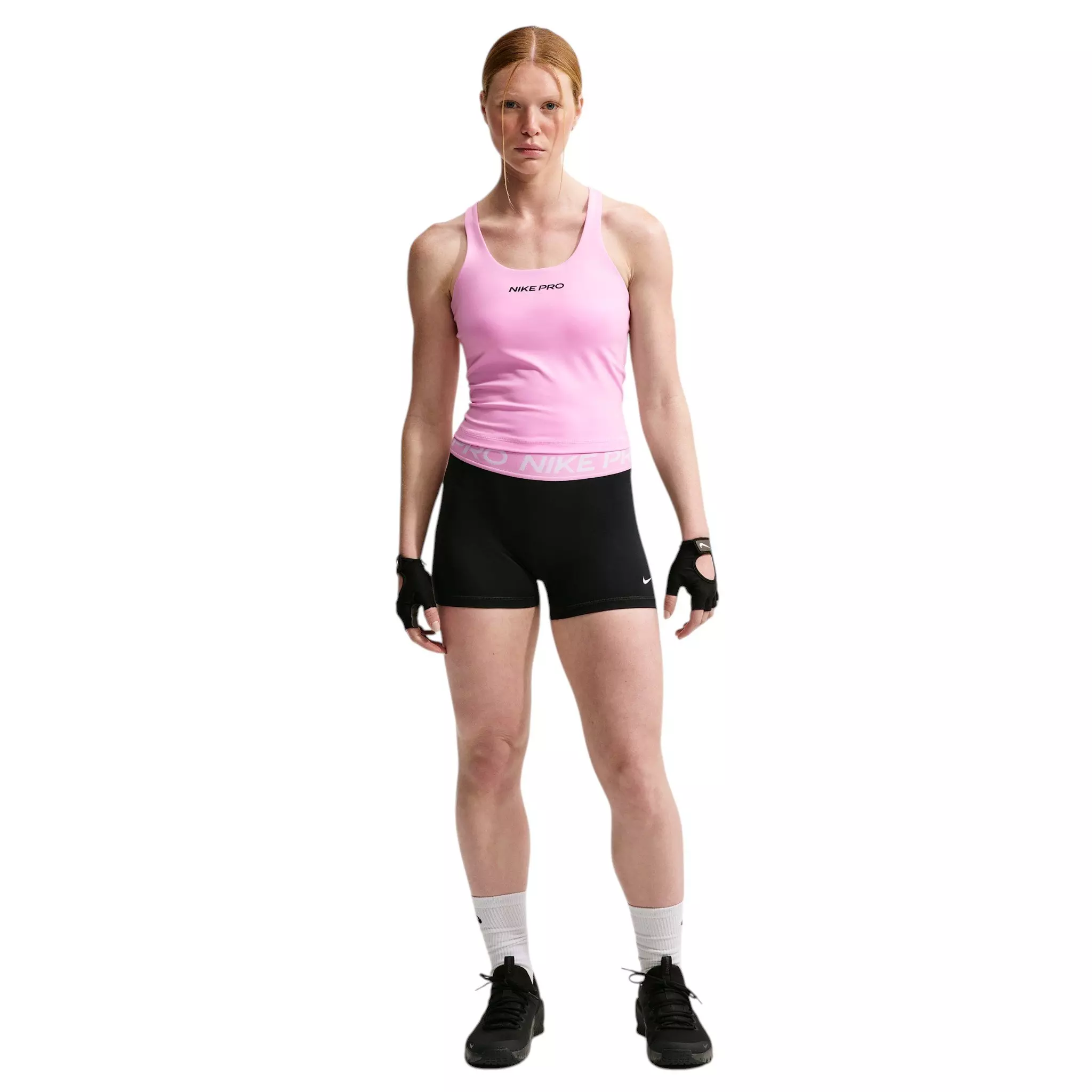 Nike Women's Pro Sculpt Med-Support Padded Sports Bra Tank - Pink - PINK