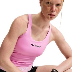 Nike Women's Pro Sculpt Med-Support Padded Sports Bra Tank - Pink - PINK