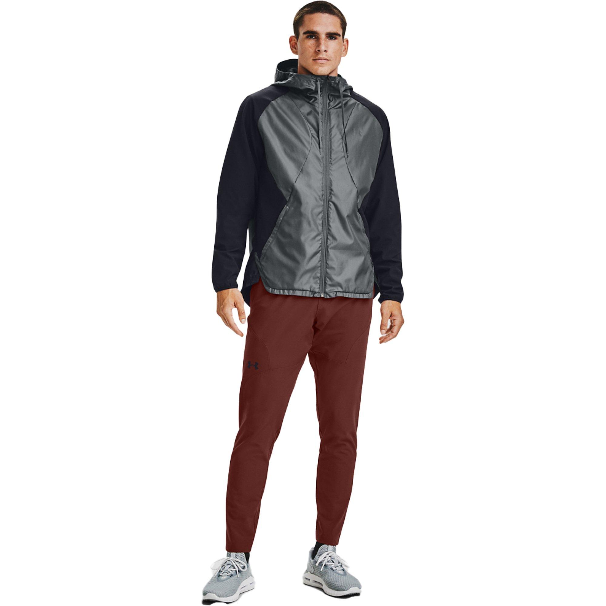 Under Armour Men's UA Unstoppable Tapered Pants - Grey/Black - RED/BLACK Thumbnail View 1