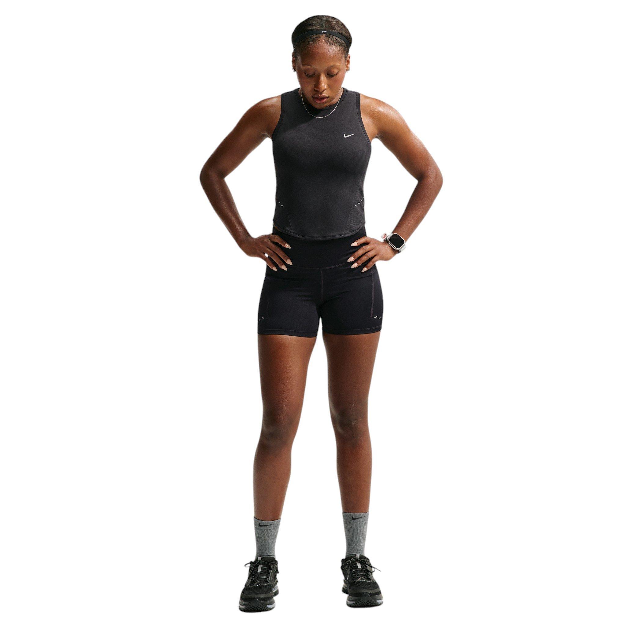 Nike Women's Swift Dri-FIT Seamless Running Tank Top - Black - BLACK