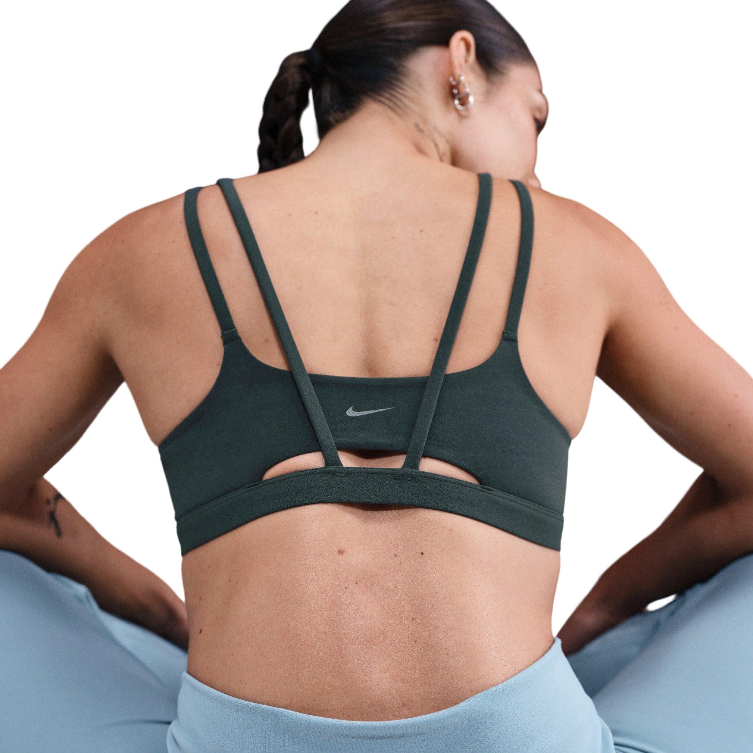 Nike Women's Zenvy Strappy Light-Support Padded Sports Bra - Seaweed - SEAWEED Thumbnail View 3