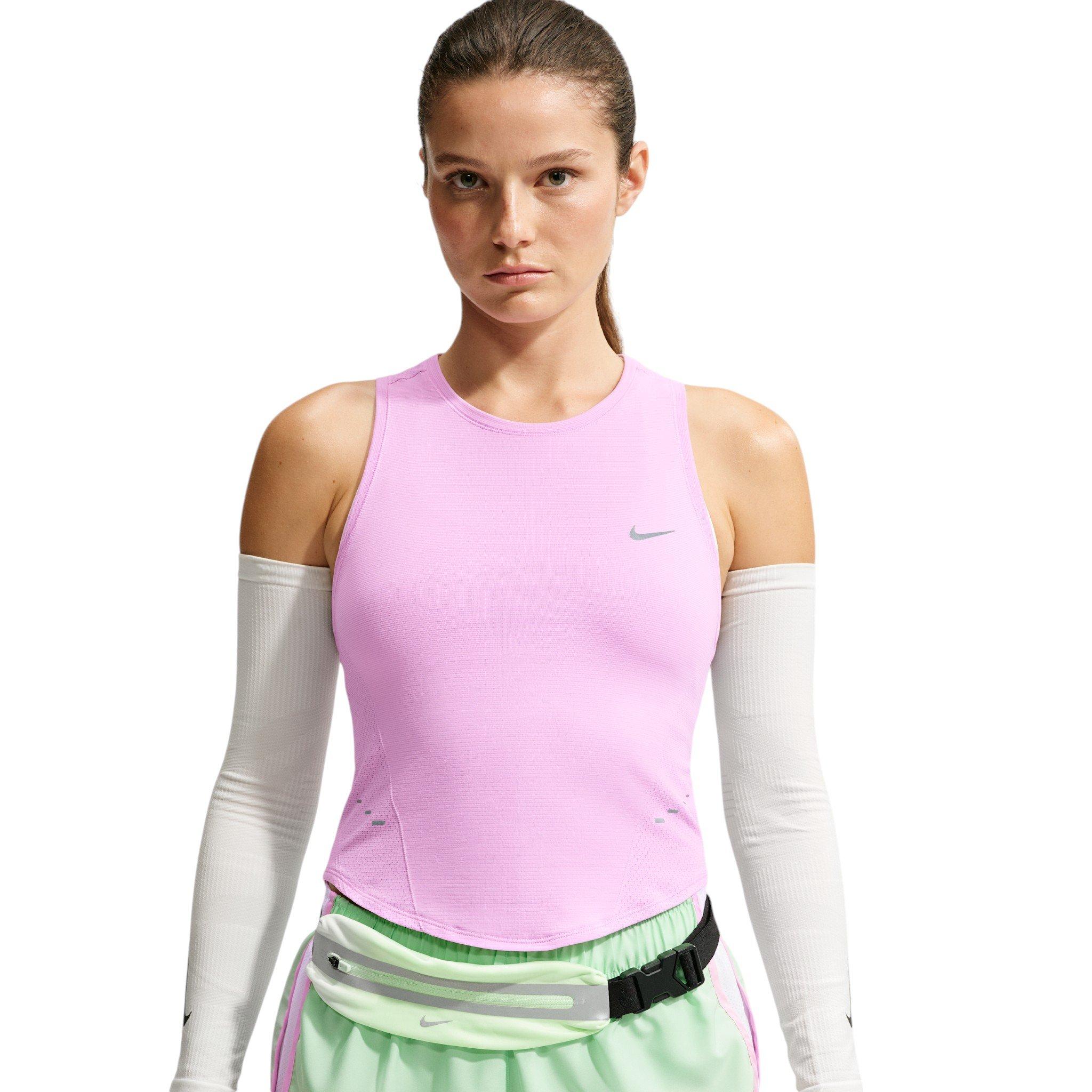Nike Women's Swift Dri-FIT Seamless Running Tank Top - Pink - PINK