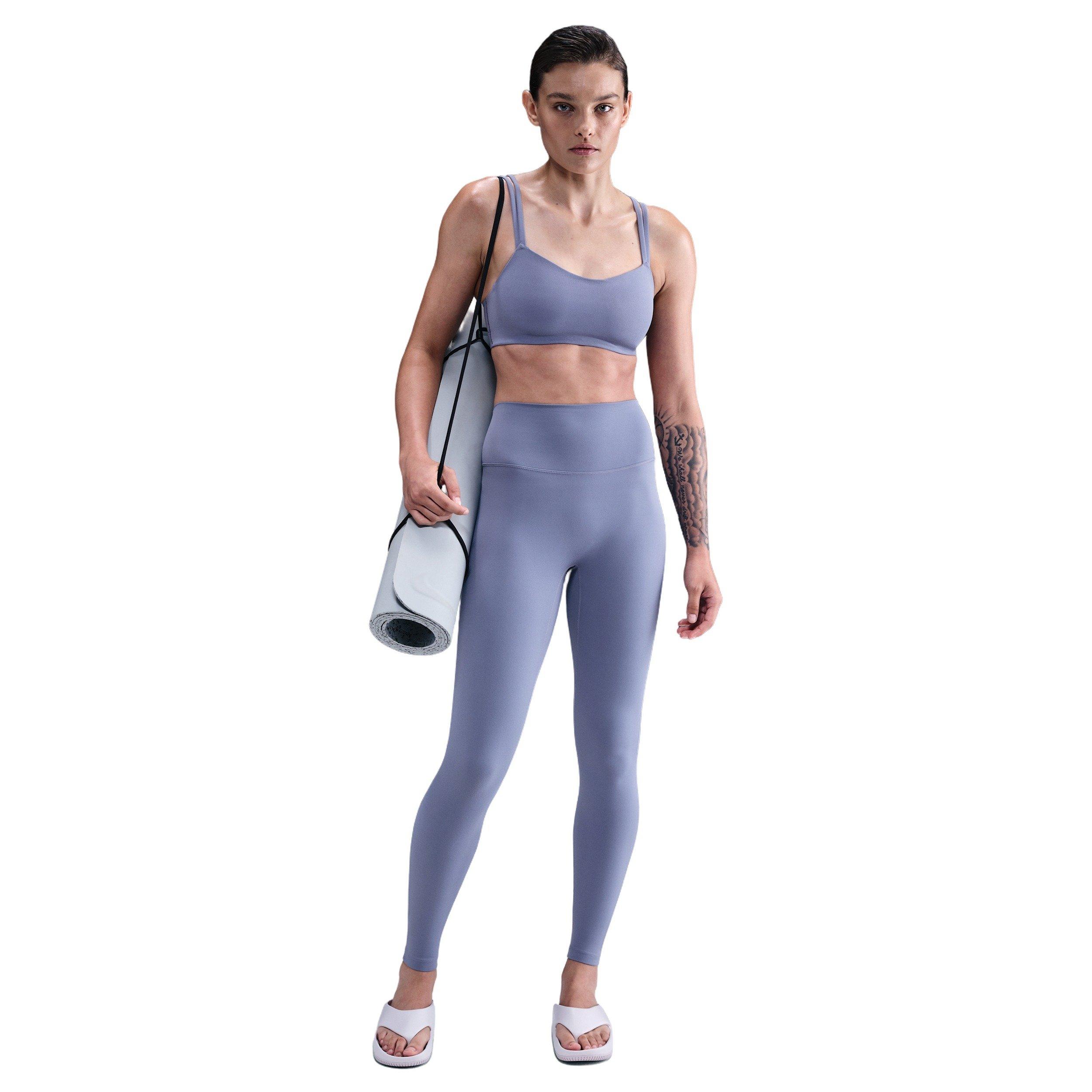 Nike Women's Zenvy Strappy Light-Support Padded Sports Bra - Blue - BLUE Thumbnail View 4