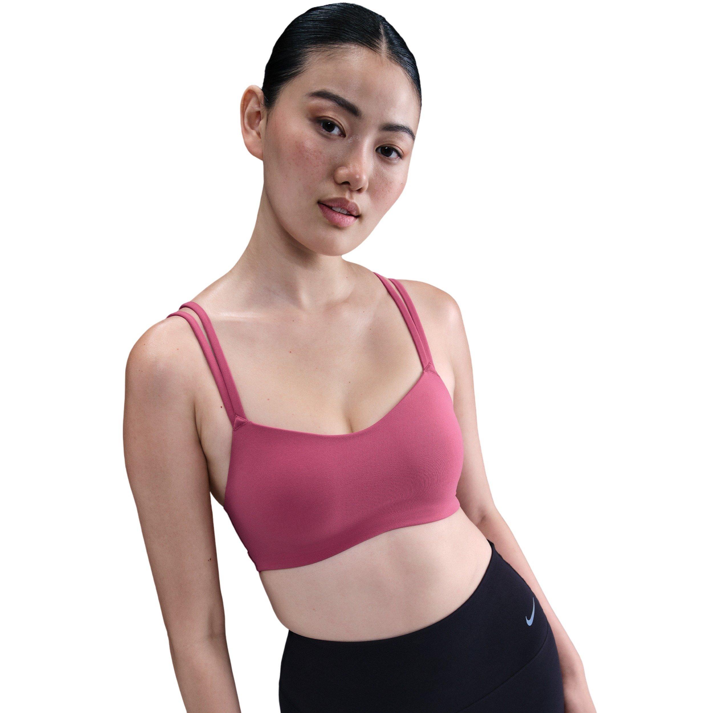Nike Women's Zenvy Strappy Light-Support Padded Sports Bra - Beet Pink - BEET PINK Thumbnail View 1