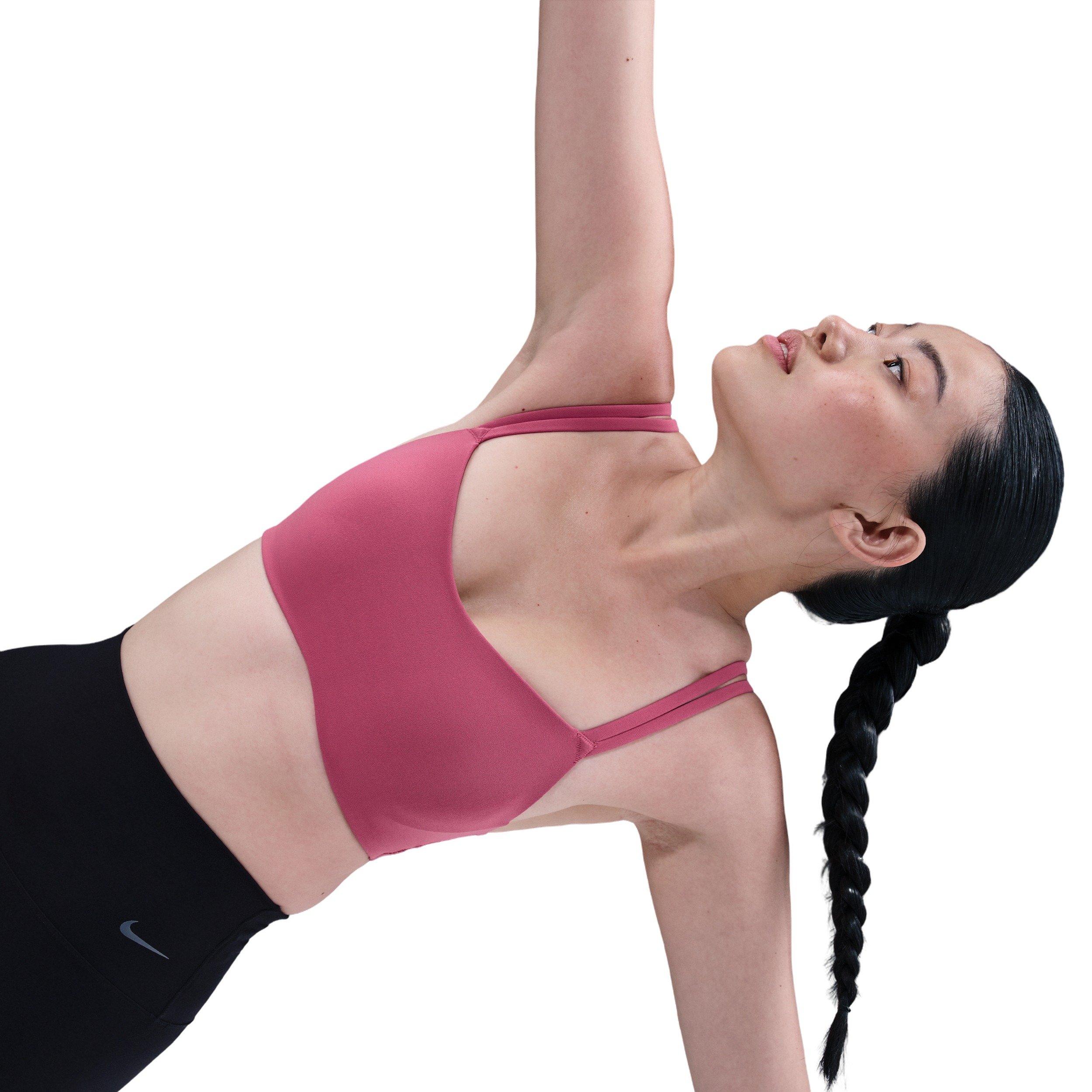 Nike Women's Zenvy Strappy Light-Support Padded Sports Bra - Pink - PINK Thumbnail View 3