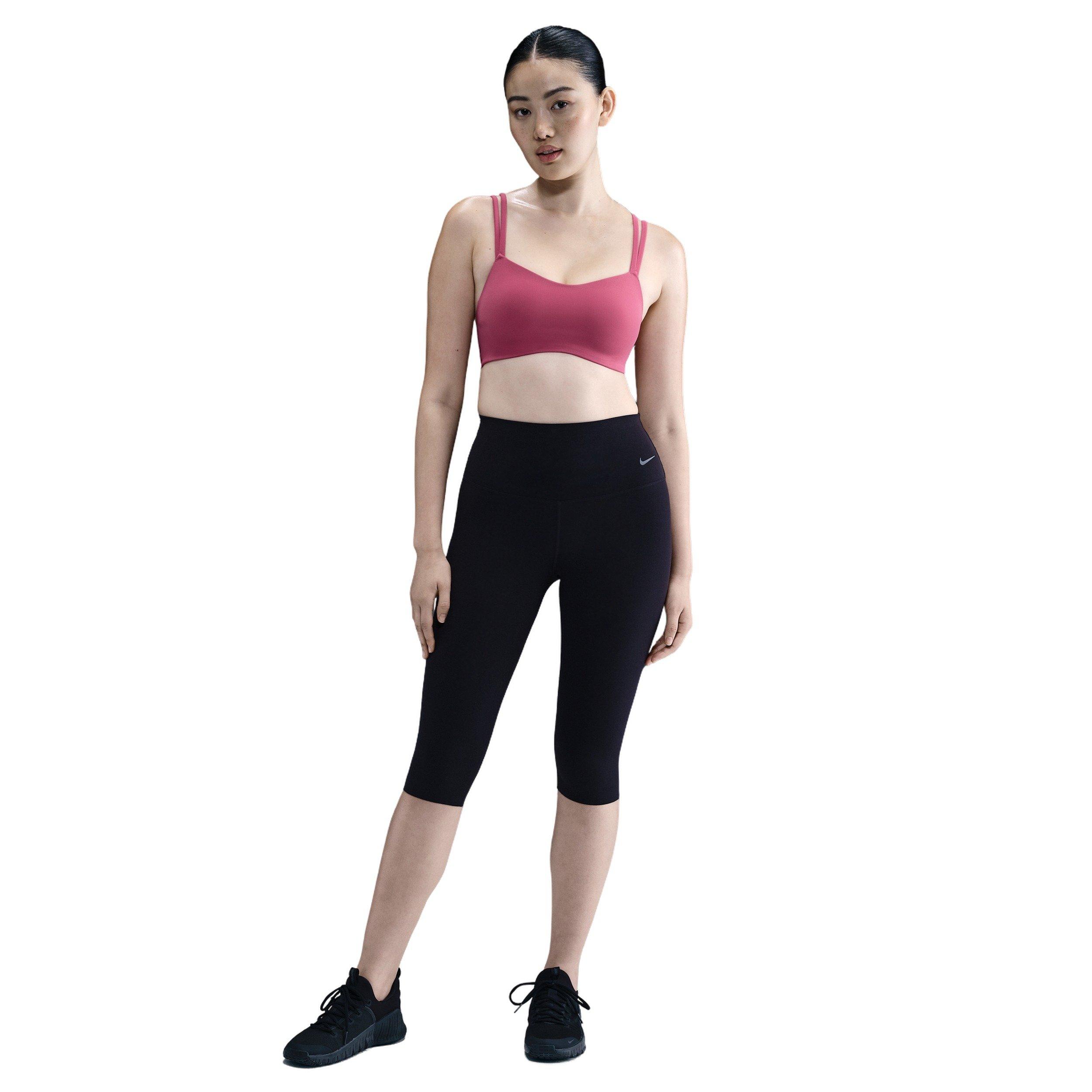 Nike Women's Zenvy Strappy Light-Support Padded Sports Bra - Beet Pink - BEET PINK Thumbnail View 4