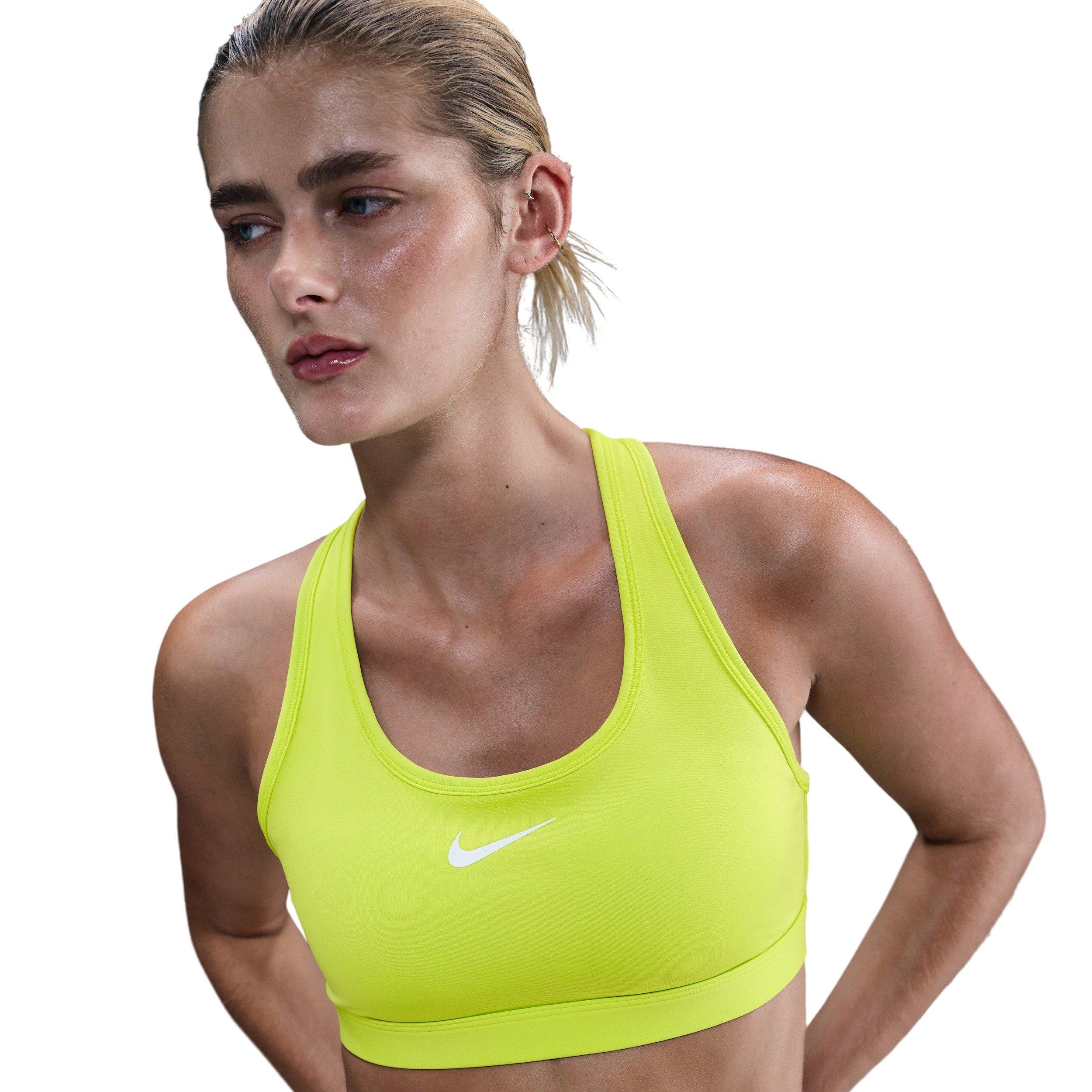 Nike Women's Swoosh Medium Support Padded Sports Bra - Neon - NEON Thumbnail View 1