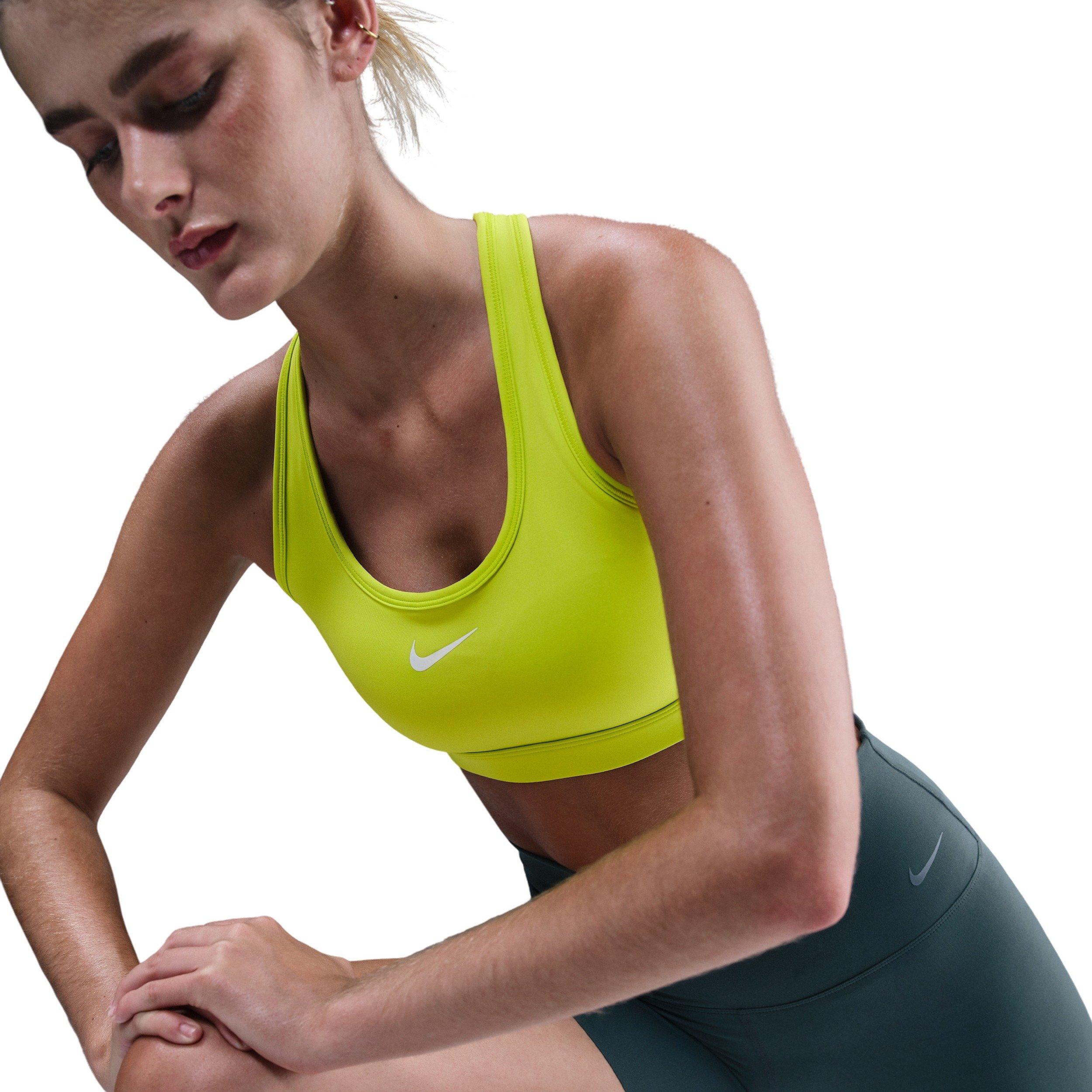 Nike Women's Swoosh Medium Support Padded Sports Bra - Neon - NEON Thumbnail View 3