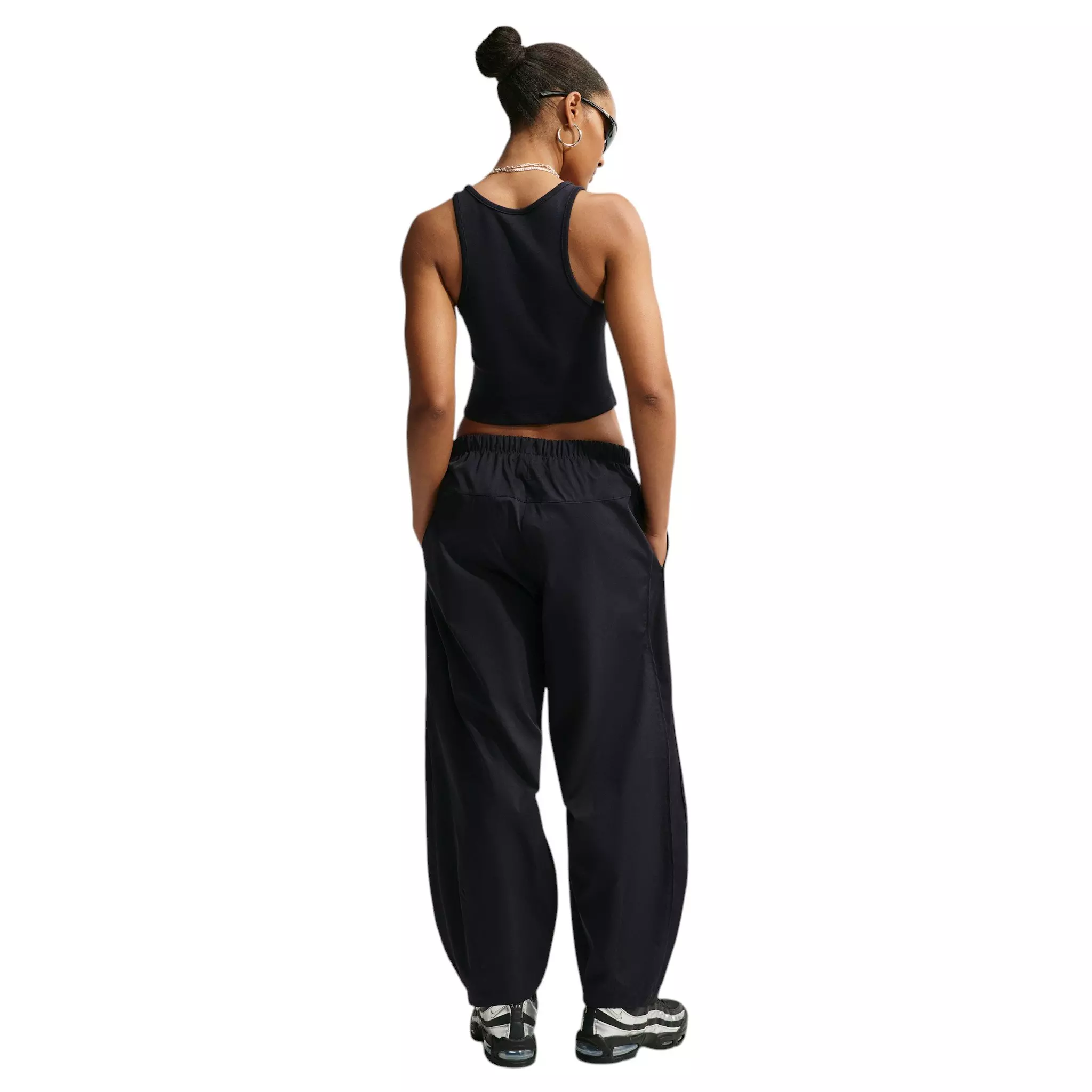 Nike Women's Sportswear Tight Cropped Tank Top - Black/White - BLACK/WHITE