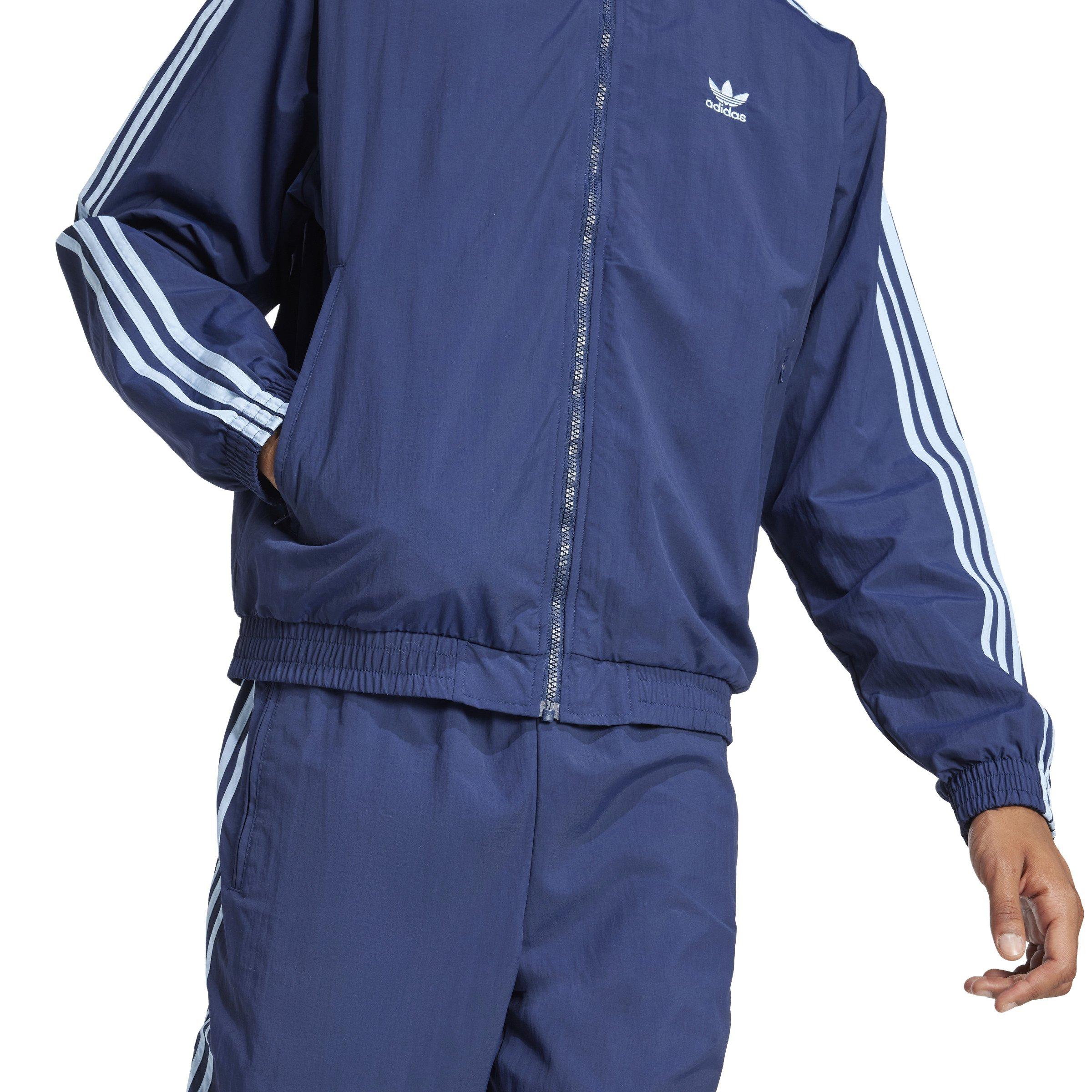 adidas Originals Men's Adicolor Woven Firebird Track Top-Blue - BLUE Thumbnail View 4