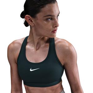 Nike Women's Swoosh Medium Support Padded Sports Bra - Green