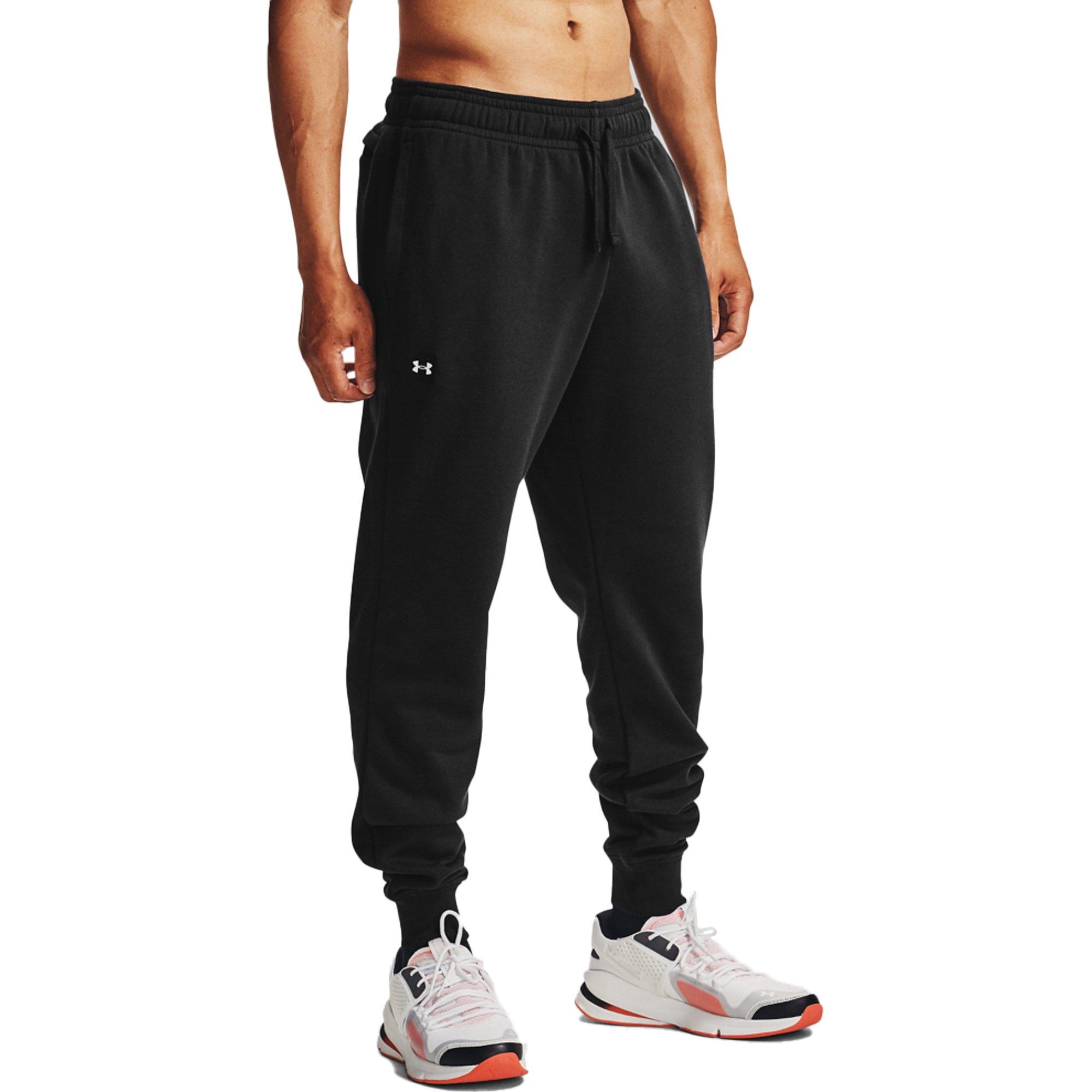 Under Armour Men's UA Rival Fleece Joggers - Black/White - Hibbett