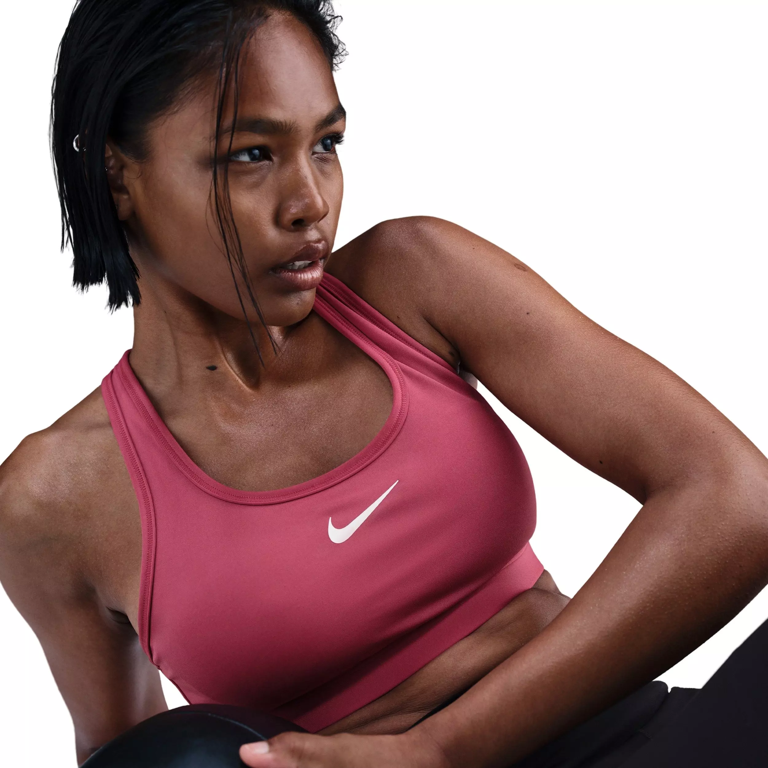 Nike Women's Swoosh Medium Support Padded Sports Bra - Pink - PNIK