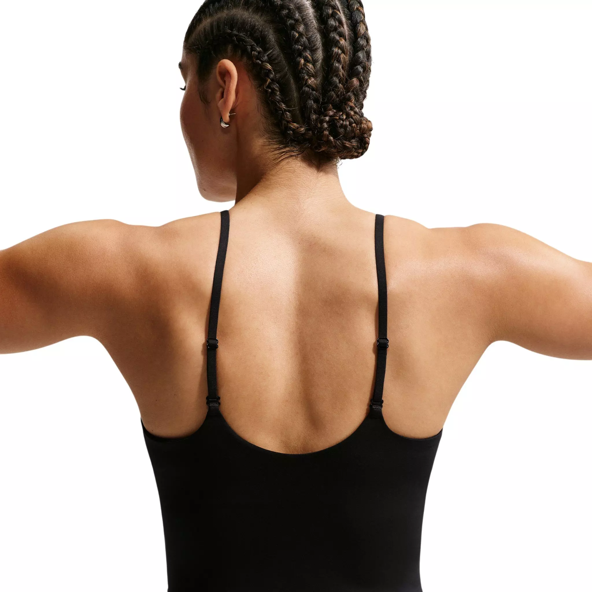 Nike Women's One Medium-Support Padded Adjustable Sports Bra Tank - Black/White - BLACK/WHITE