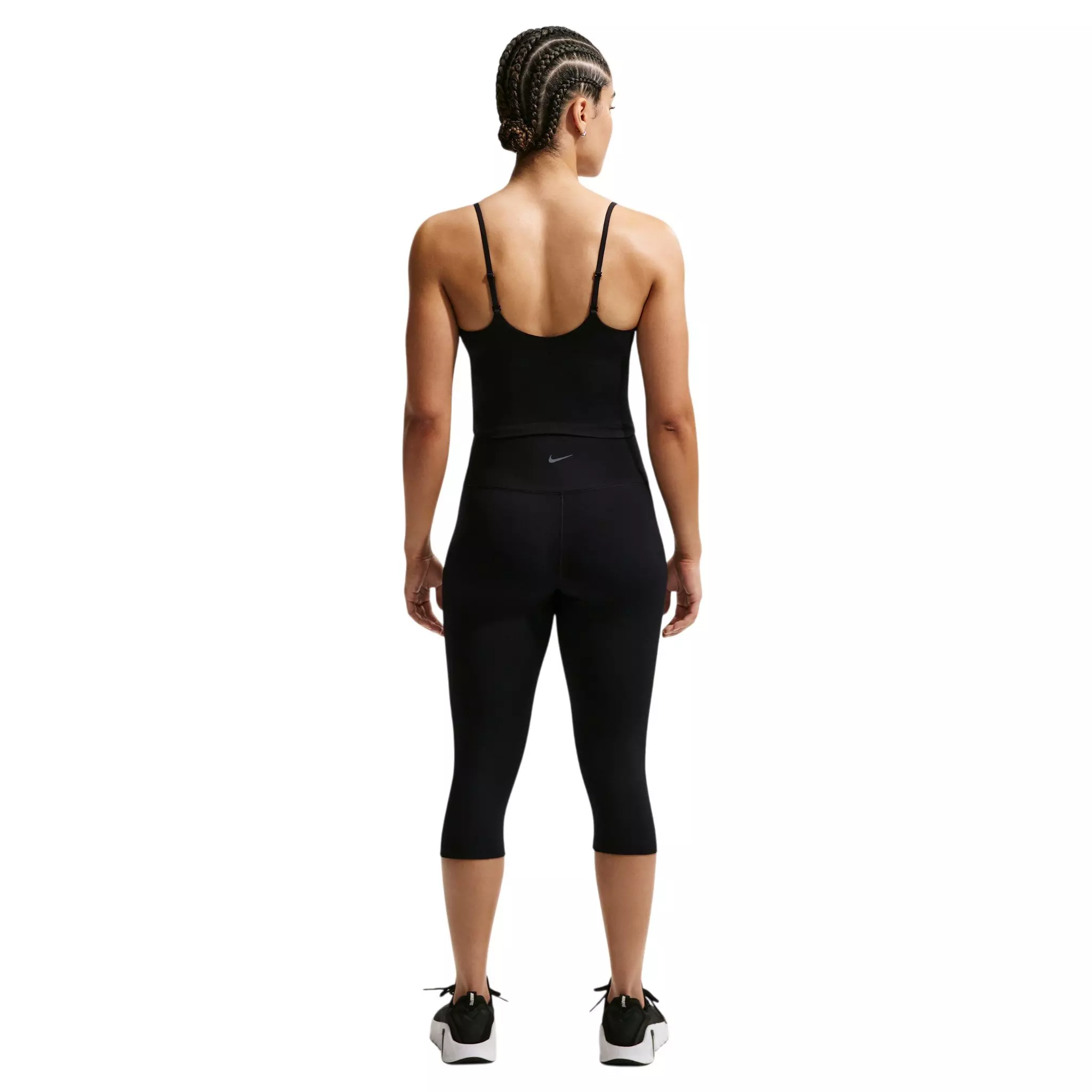 Nike Women's One Medium-Support Padded Adjustable Sports Bra Tank - Black/White - BLACK/WHITE