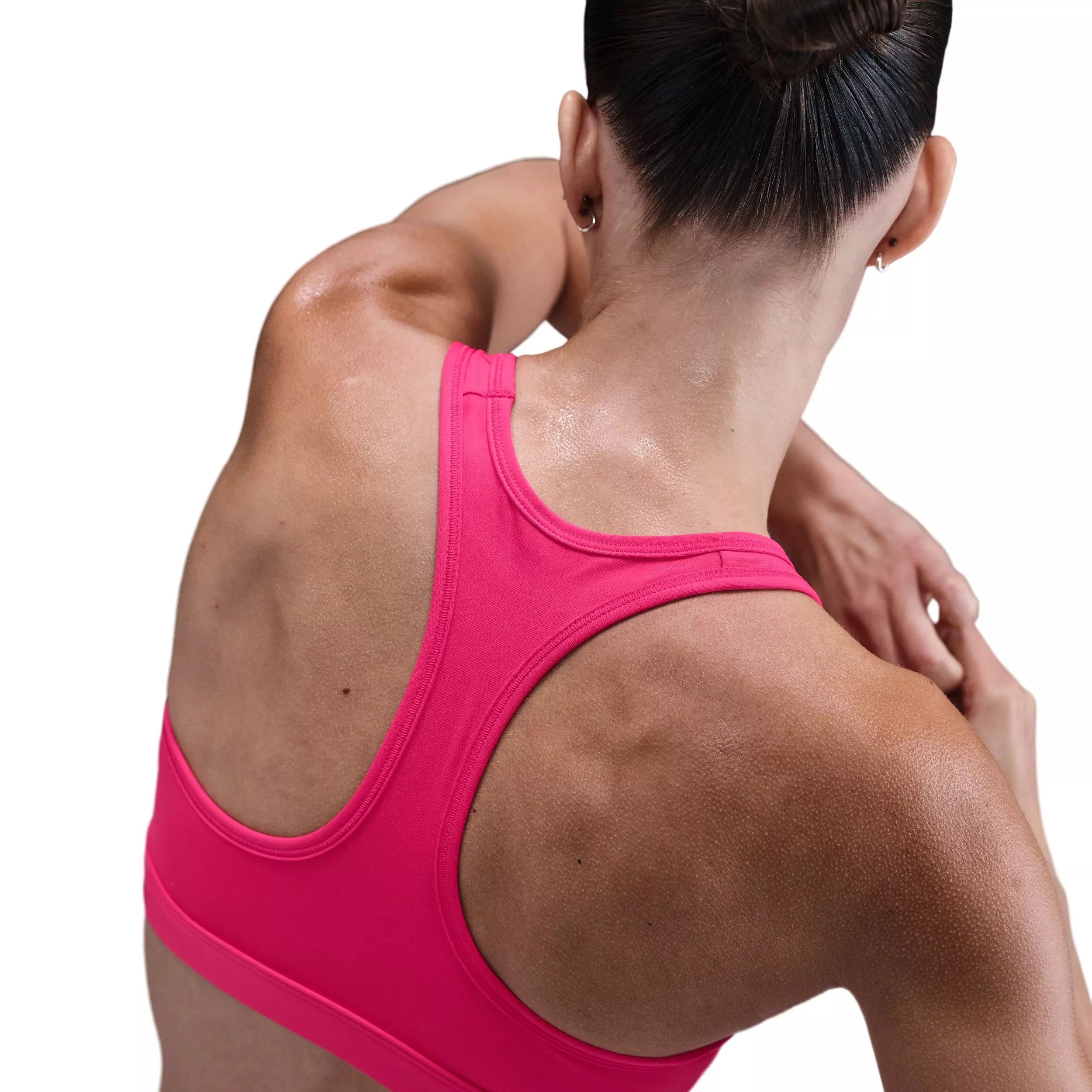 Nike Women's Swoosh Medium Support Padded Sports Bra - Hot Pink - HOT PINK