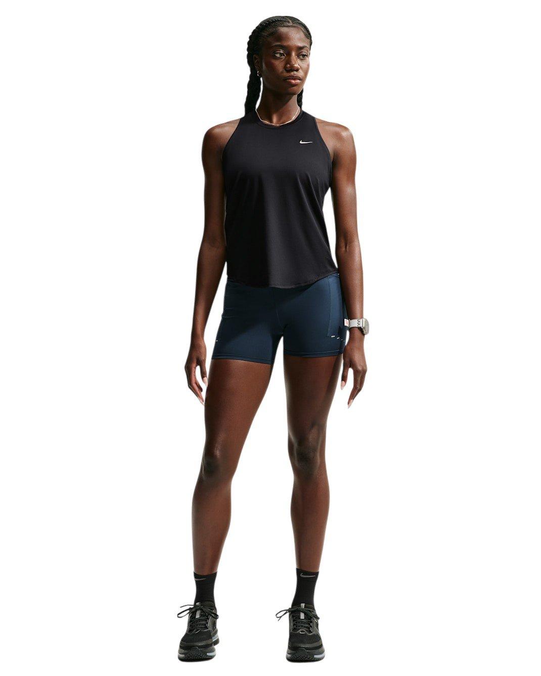 Nike Women's Swift Dri-FIT Running Tank Top - Black/Silver - BLACK/SILVER