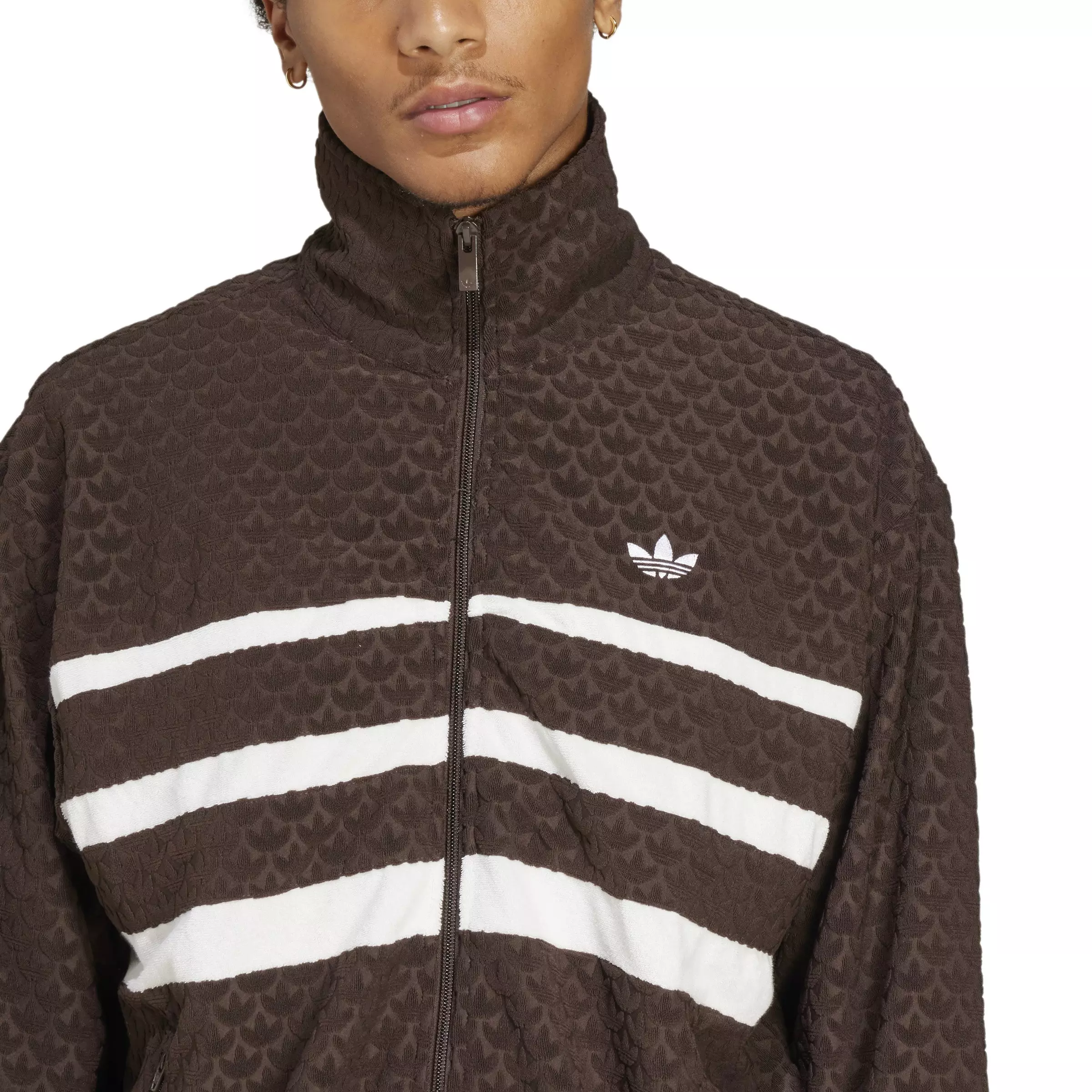 adidas Originals Men's Monogram Track Top -Brown - BROWN