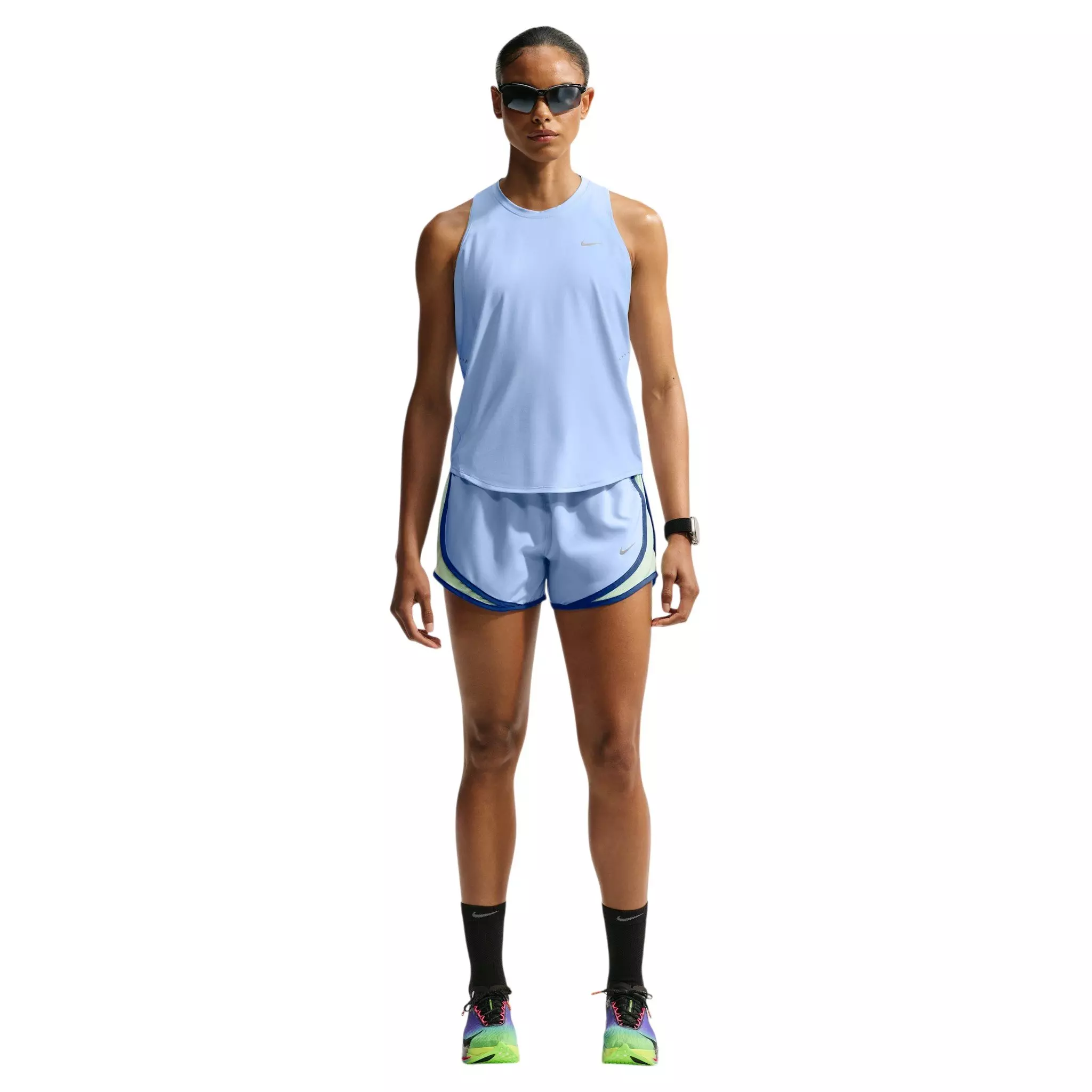 Nike Women's Swift Dri-FIT Running Tank Top - Blue - BLUE