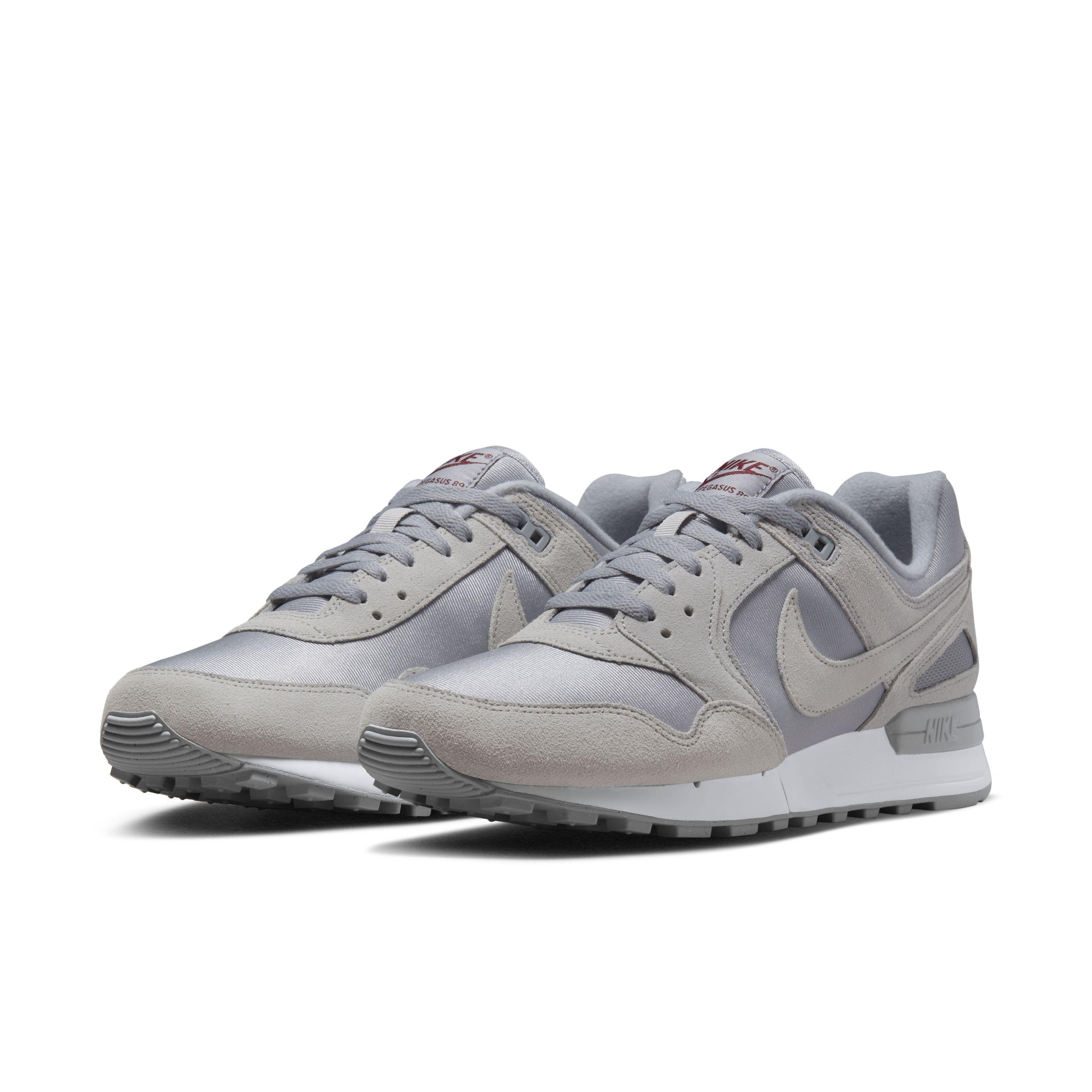 Nike Air Pegasus '89 "Wolf Grey/Team Red/White/Wolf Grey" Men's Shoe - GREY/RED/WHITE/GREY Thumbnail View 3