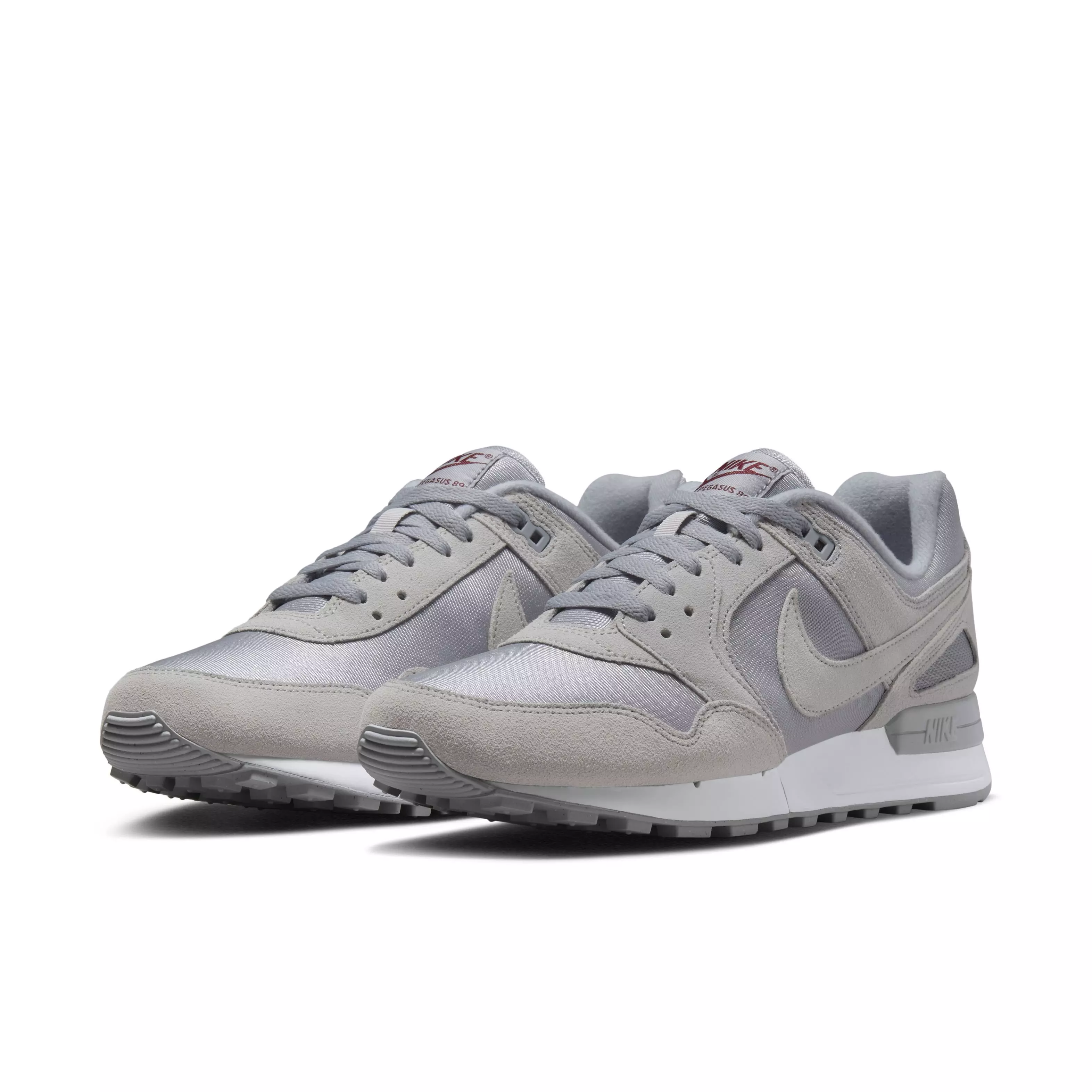 Nike Air Pegasus '89 "Wolf Grey/Team Red/White/Wolf Grey" Men's Shoe - GREY/RED/WHITE/GREY