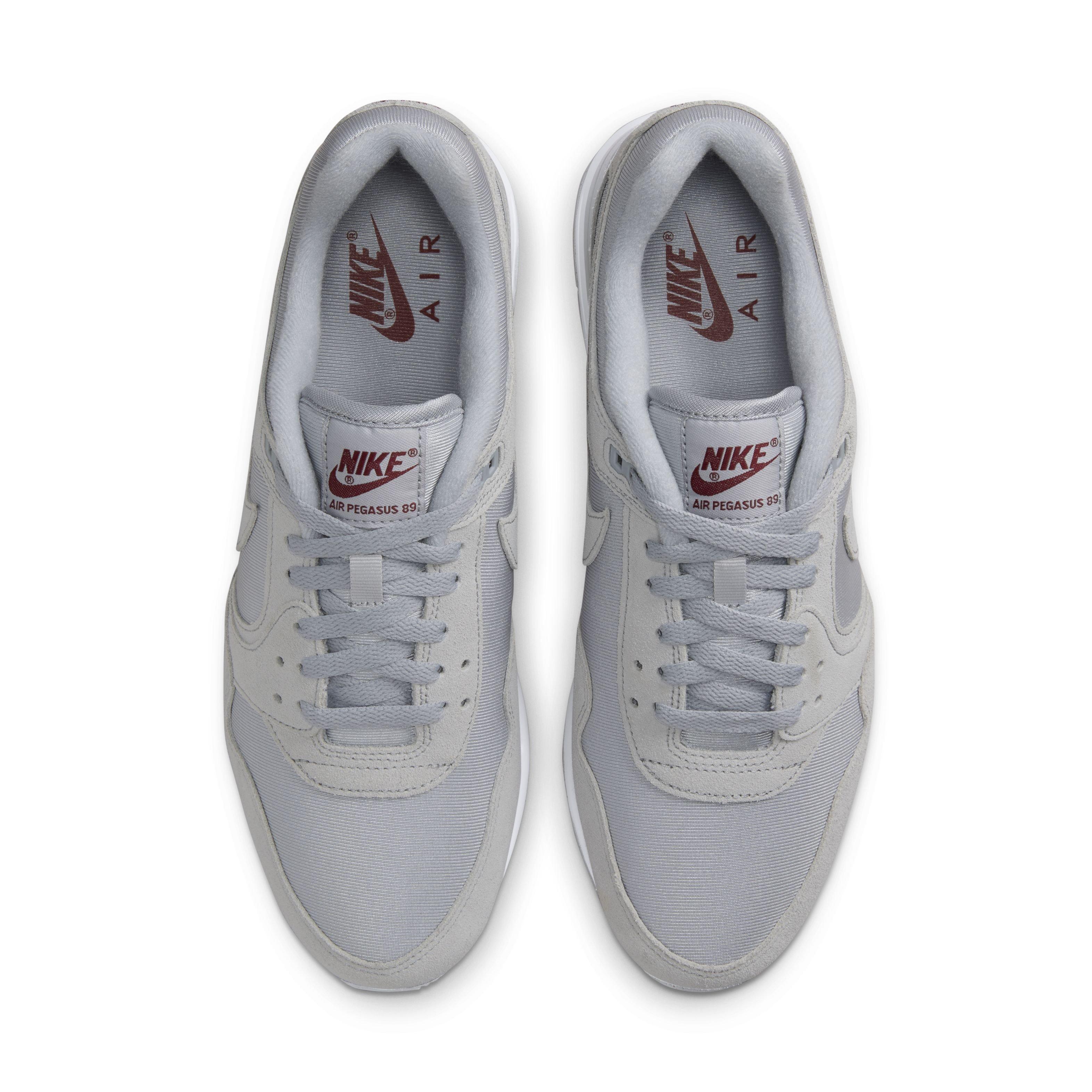 Nike Air Pegasus '89 "Wolf Grey/Team Red/White/Wolf Grey" Men's Shoe - GREY/RED/WHITE/GREY Thumbnail View 4