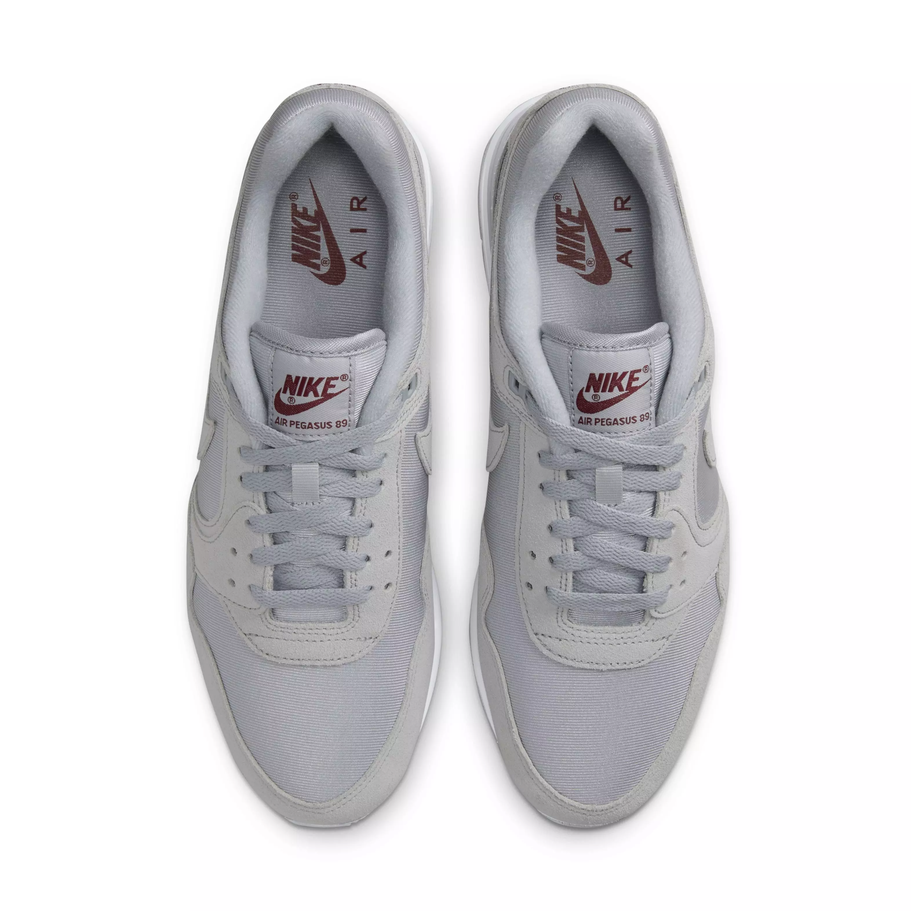Nike Air Pegasus '89 "Wolf Grey/Team Red/White/Wolf Grey" Men's Shoe - GREY/RED/WHITE/GREY