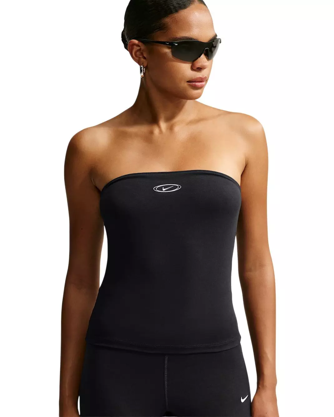 Nike Women's Sportswear Tight Tube Top - Black/Silver - BLACK/SILVER