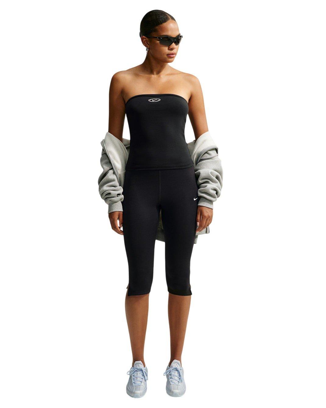 Nike Women's Sportswear Tight Tube Top - Black/Silver - BLACK/SILVER