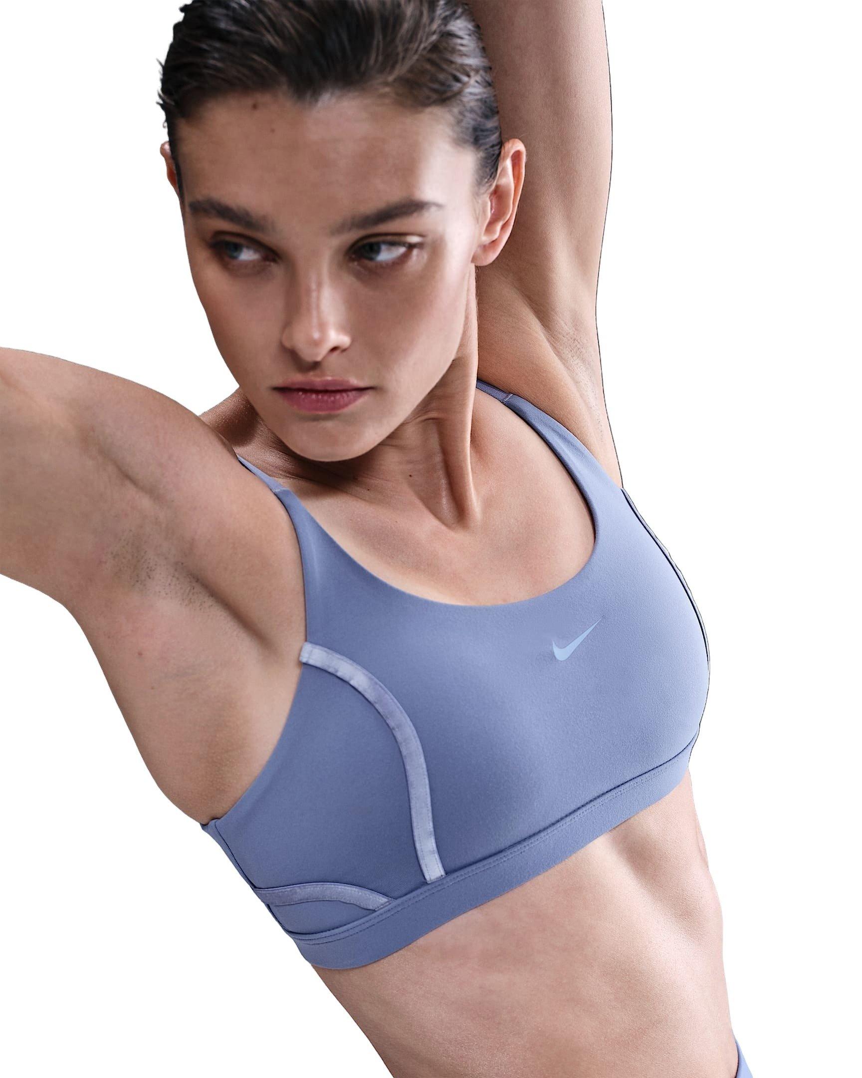 Nike Women's One Light-Support Padded Sports Bra - Blue - BLUE Thumbnail View 1