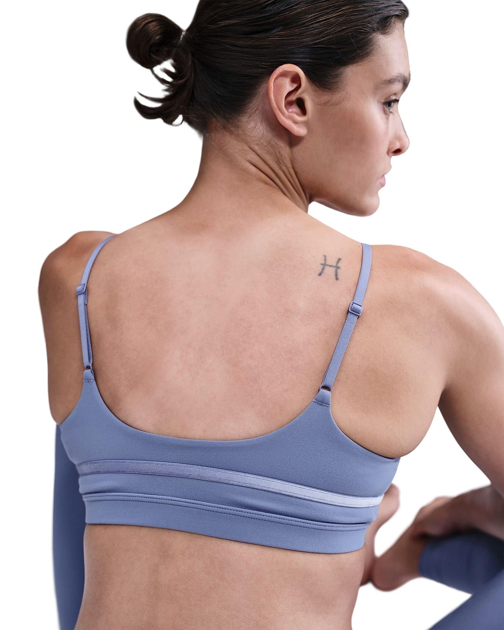 Nike Women's One Light-Support Padded Sports Bra - Blue - BLUE Thumbnail View 2