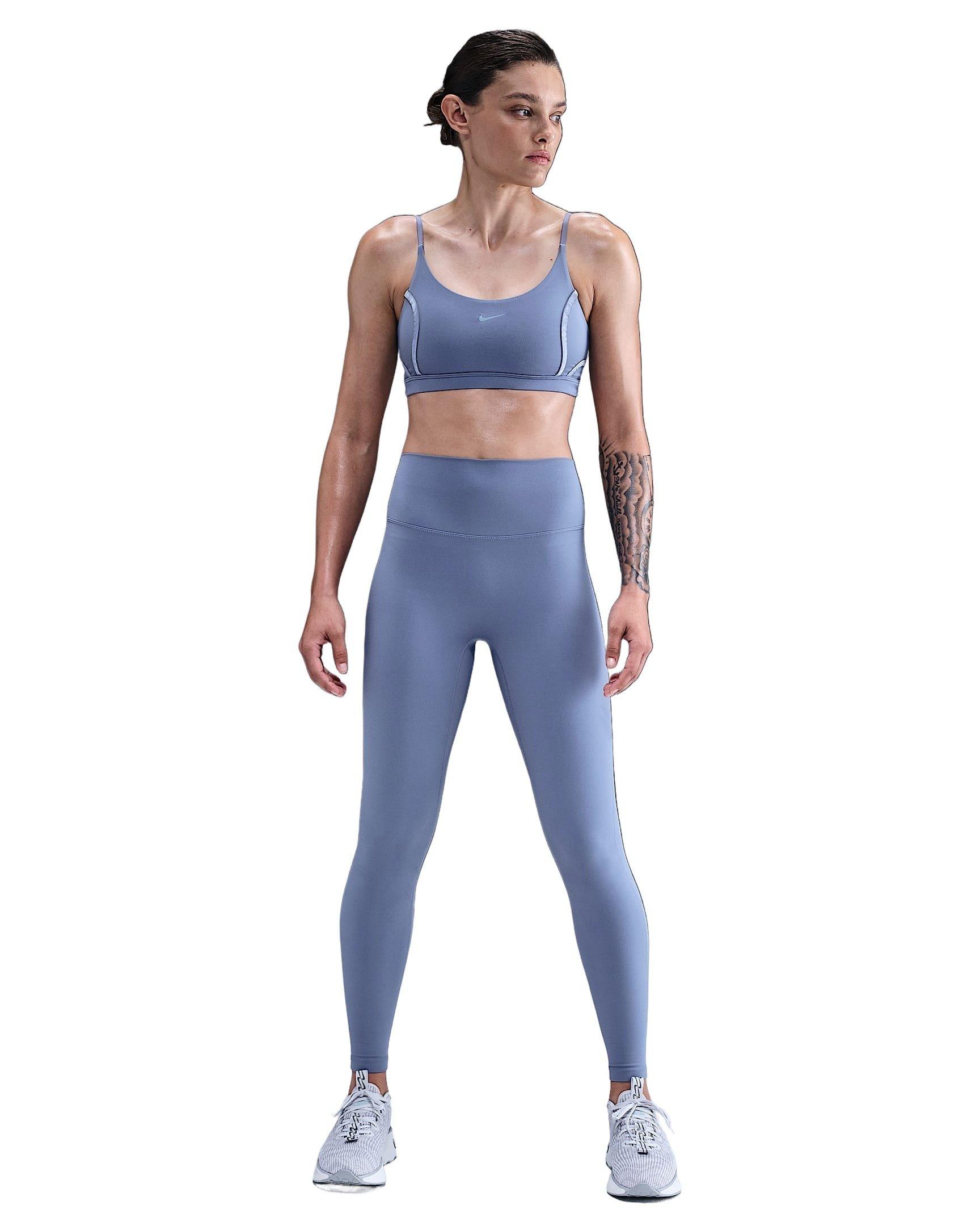 Nike Women's One Light-Support Padded Sports Bra -Blue - BLUE Thumbnail View 4
