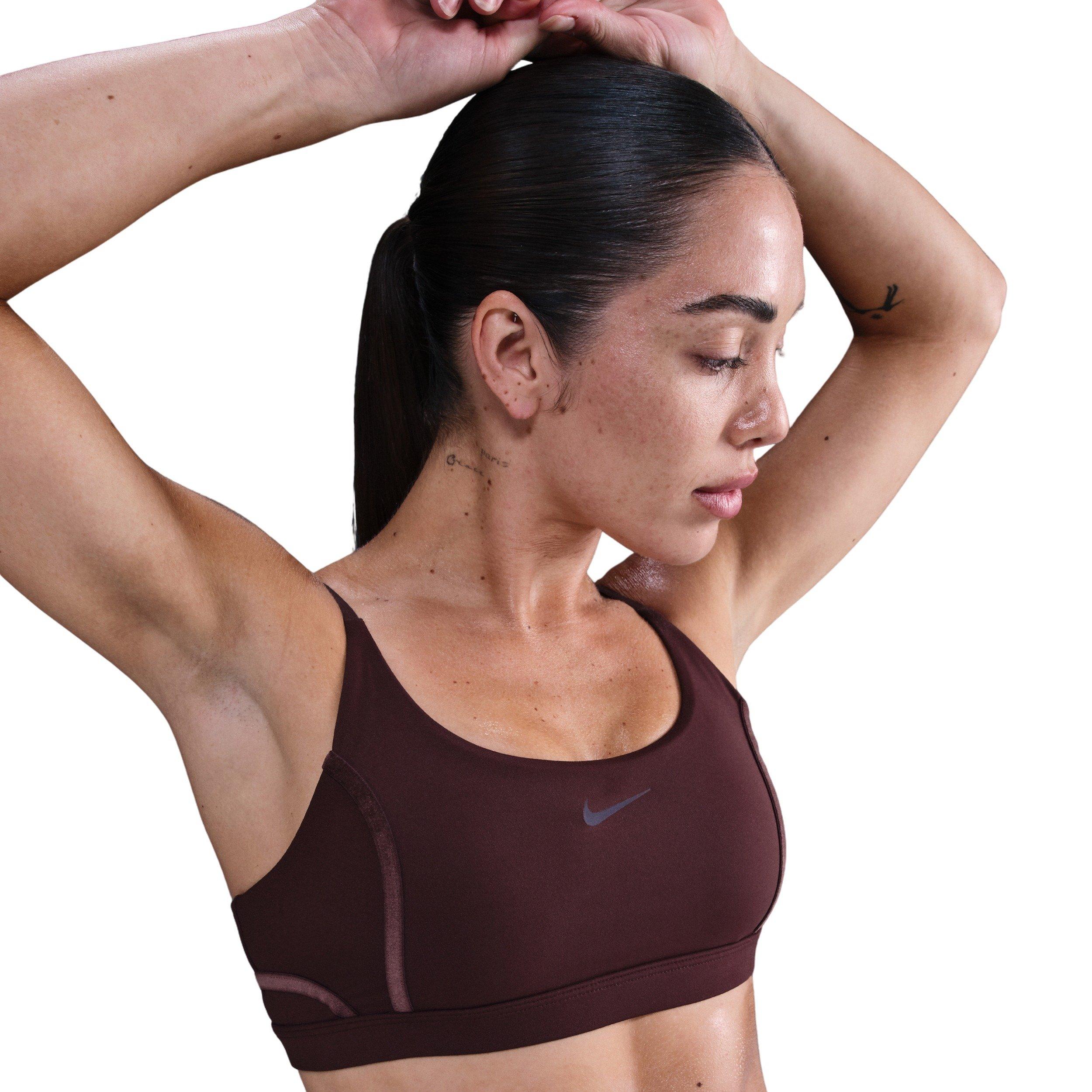 Nike Women's One Light-Support Padded Sports Bra - Burgundy - BURGUNDY Thumbnail View 1