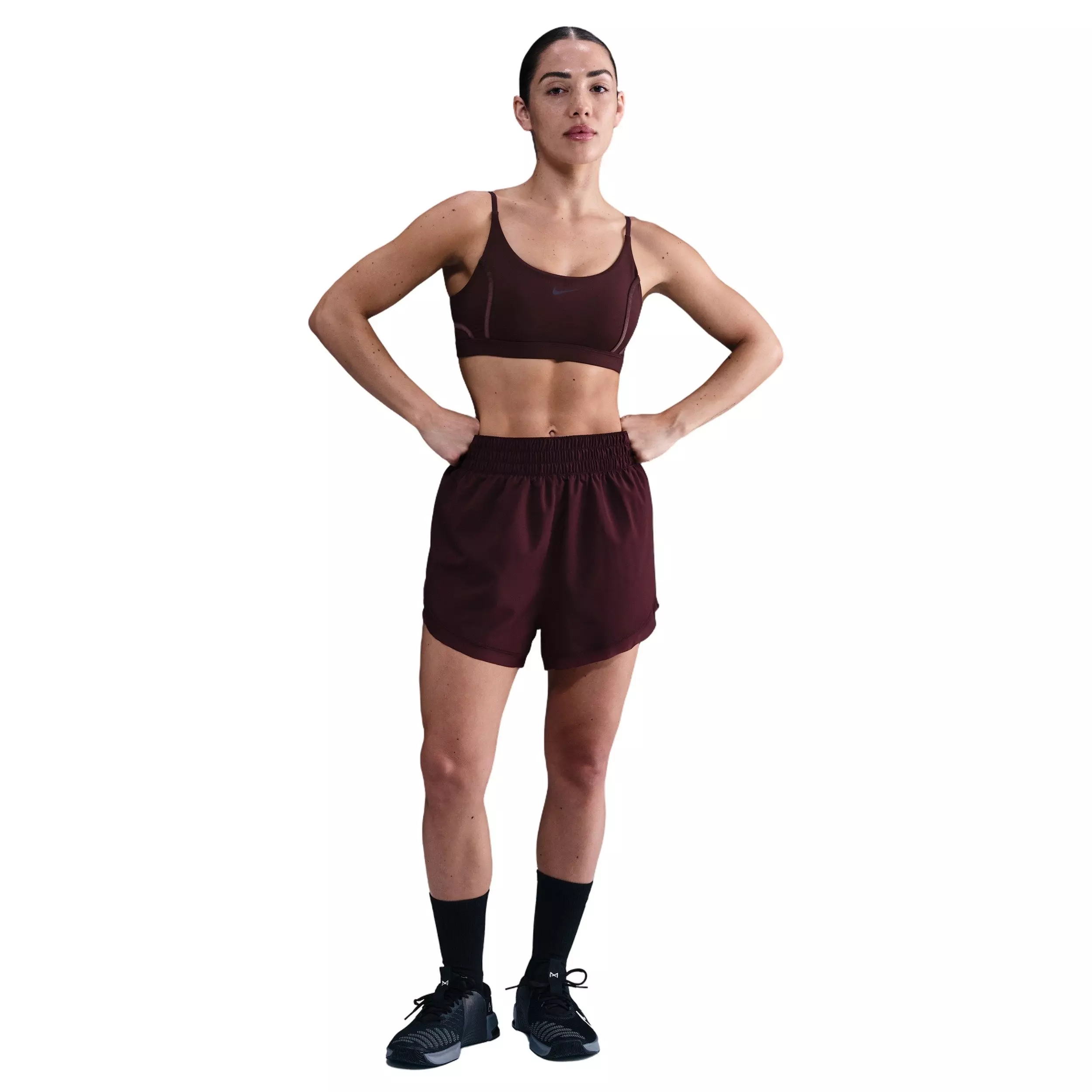 Nike Women's One Light-Support Padded Sports Bra - Burgundy - BURGUNDY