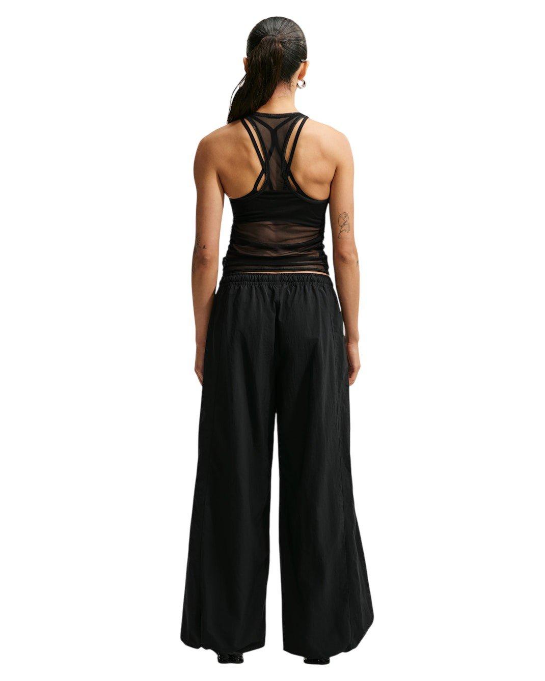 Nike Women's Sportswear Tight Sheer Racerback Tank Top - Black/White - BLACK/WHITE